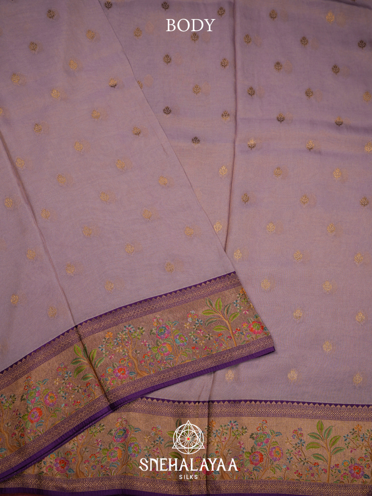 Lilac Banaras Saree