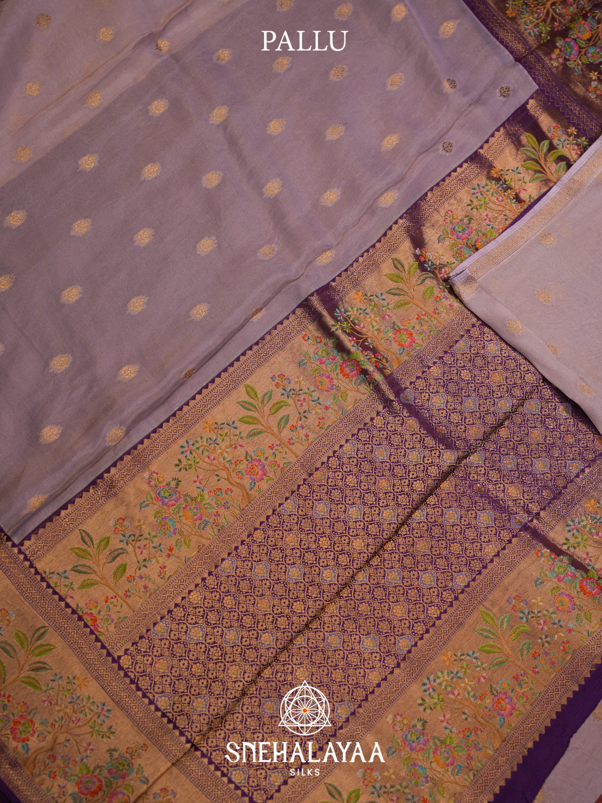 Lilac Banaras Saree