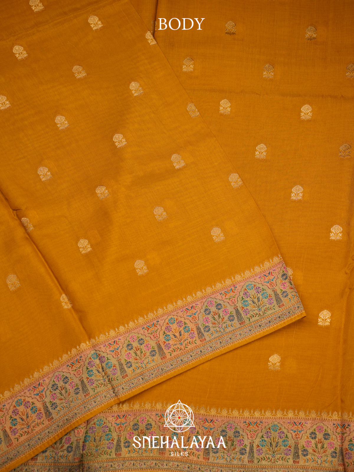 Mustard Yellow Banaras Saree