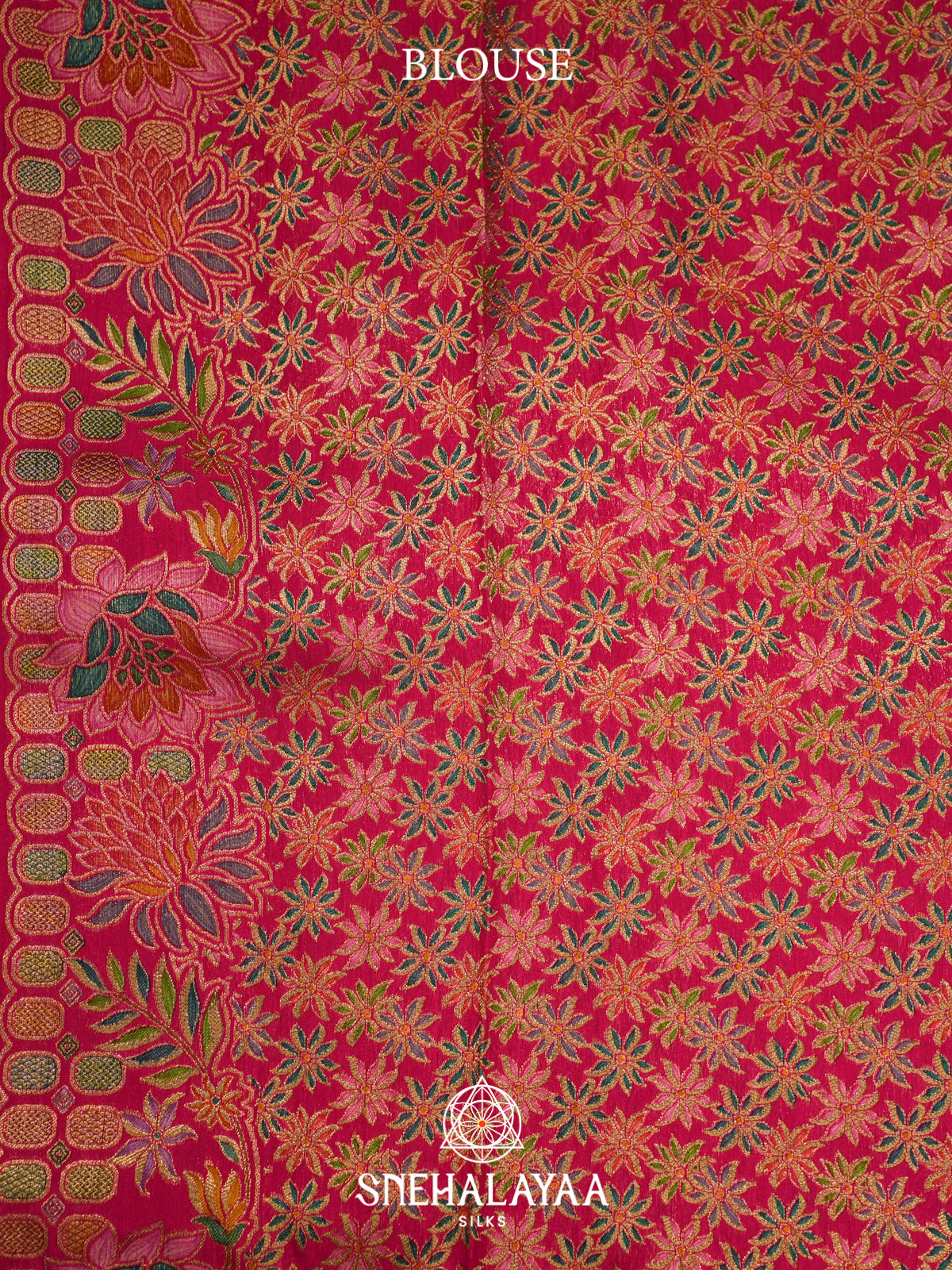 Rani Pink Banaras Saree