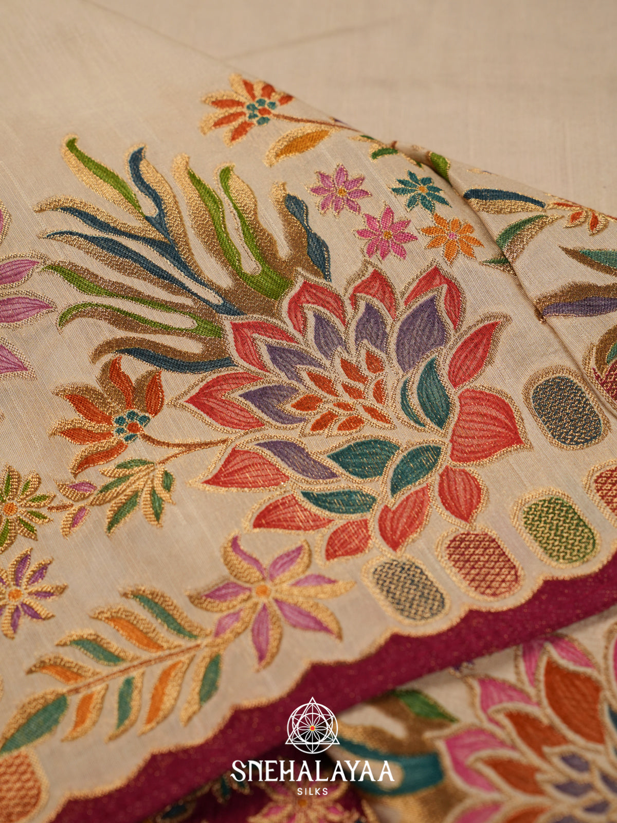 Off White Banaras Saree