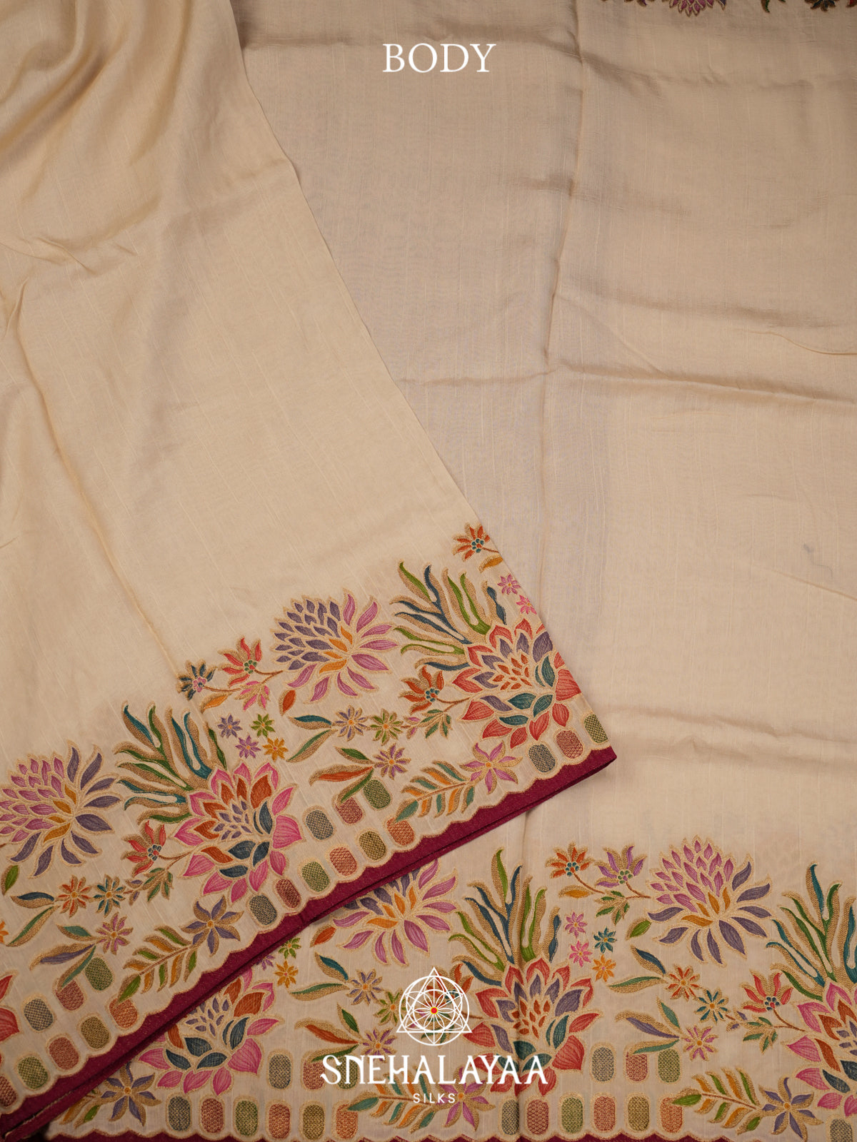 Off White Banaras Saree