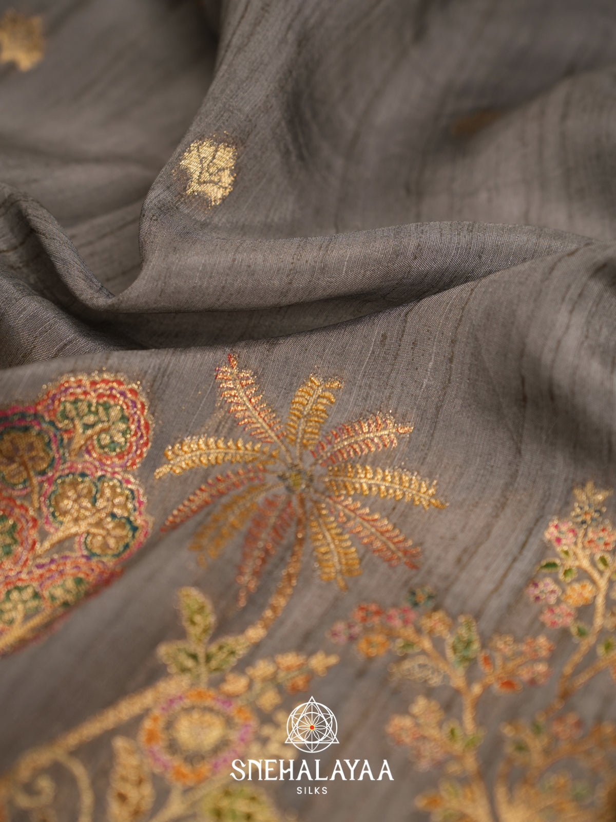 Grey Banaras Saree