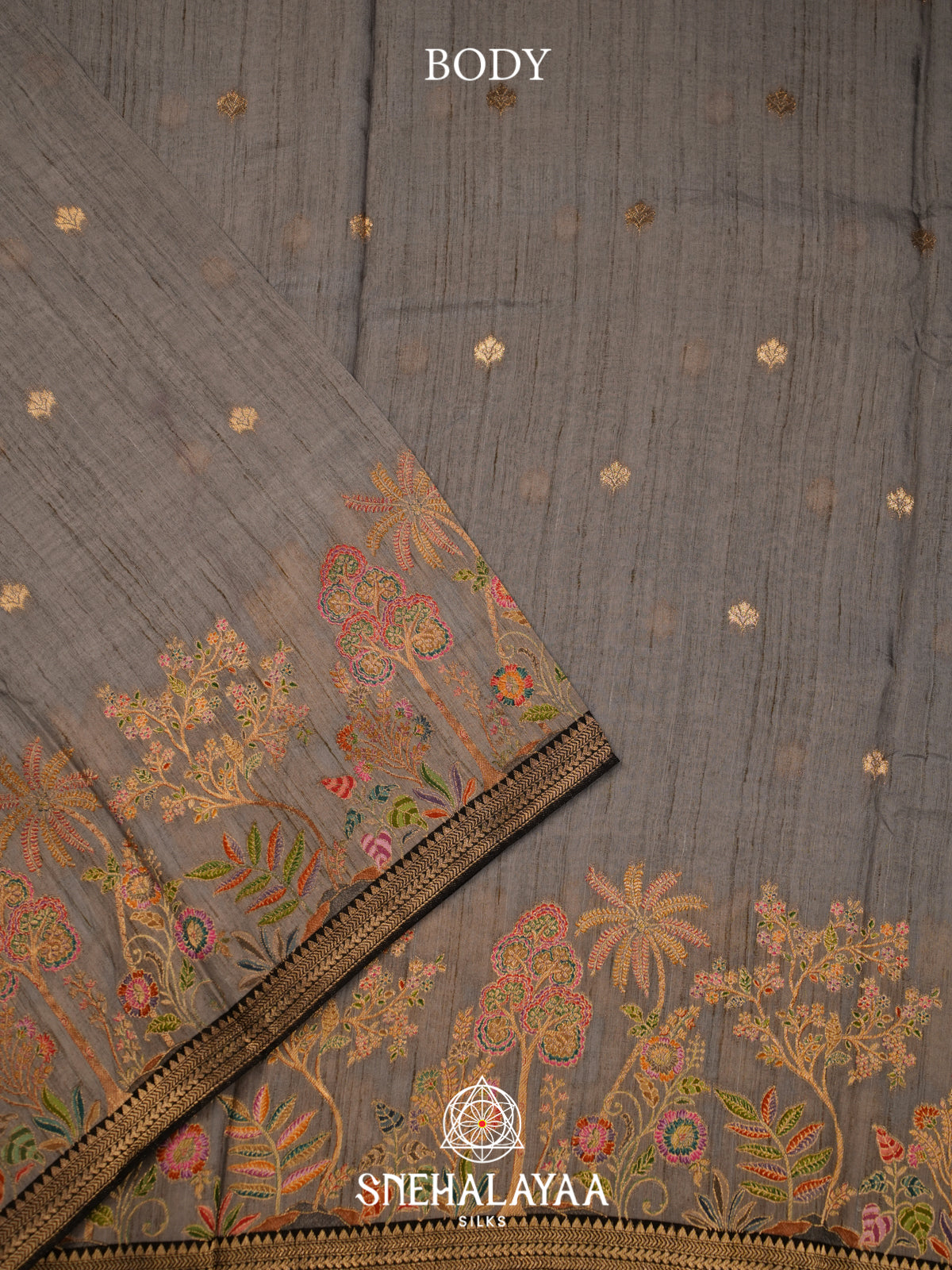 Grey Banaras Saree