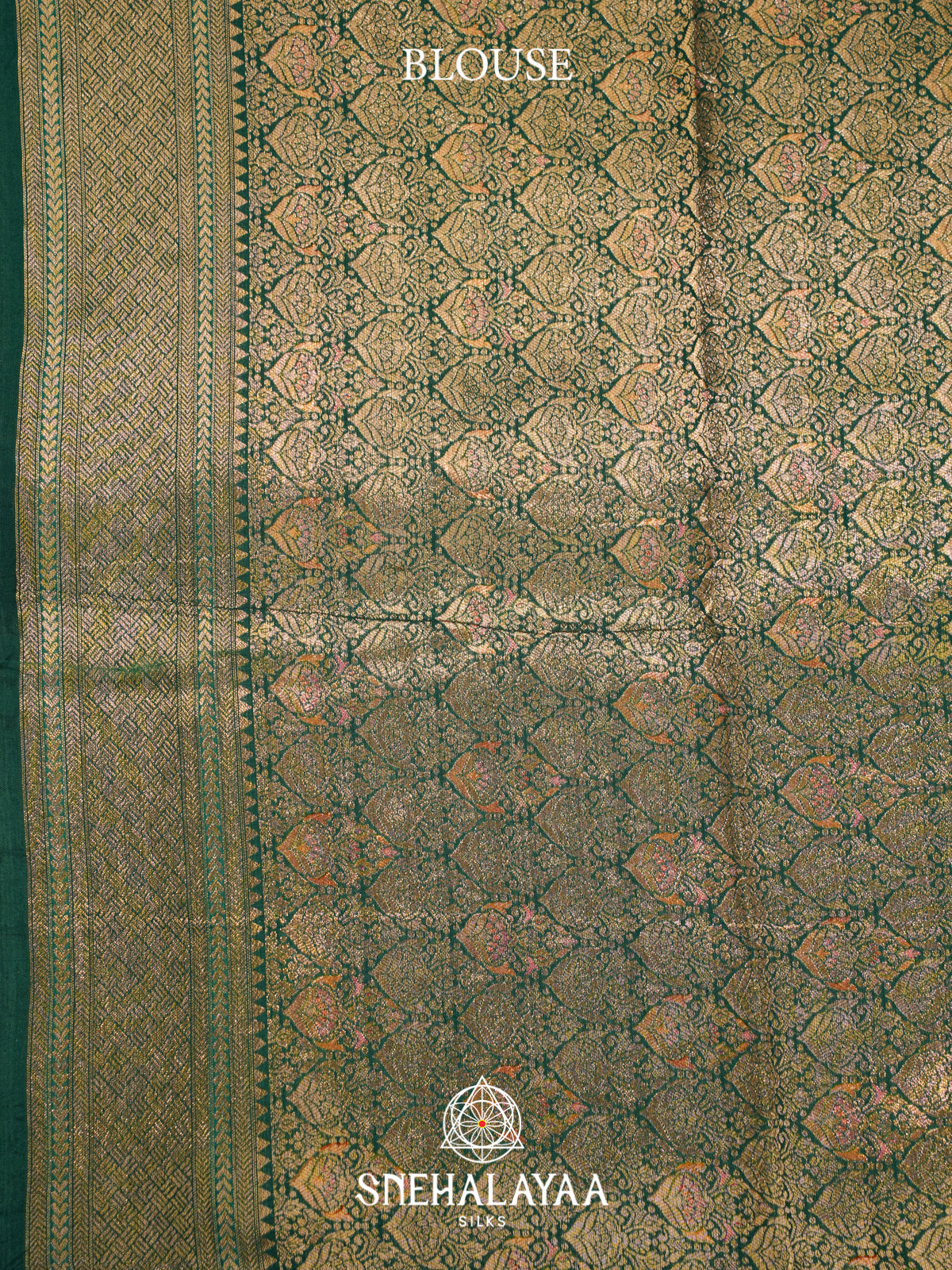 Olive Green Banaras Saree