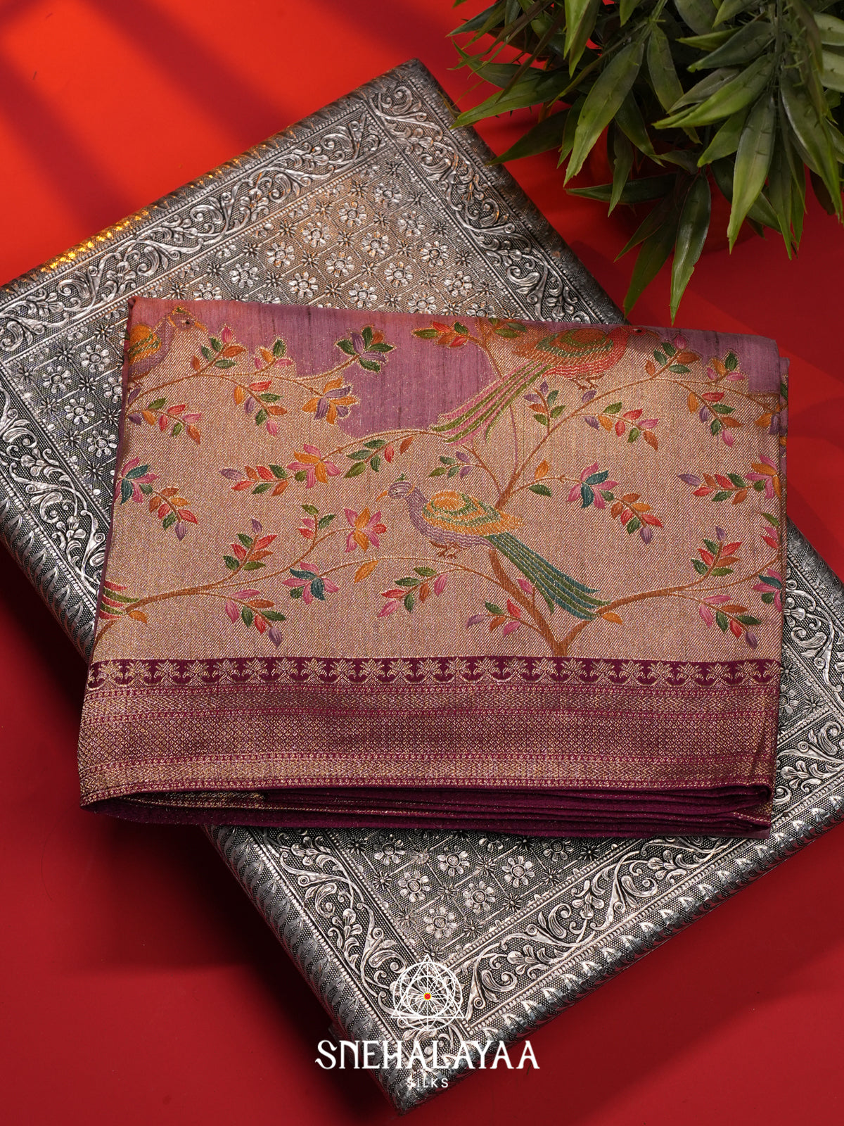 Lavender Banaras Saree