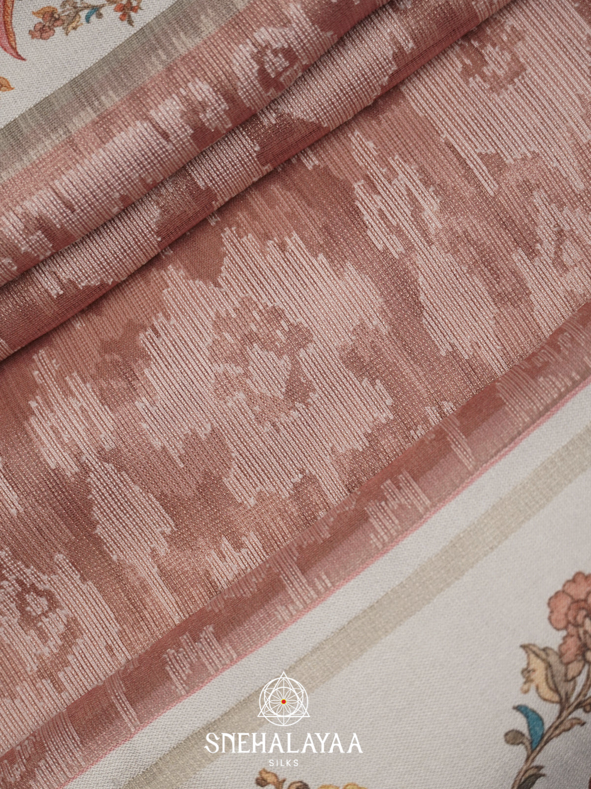 Rose Pink Organza Saree