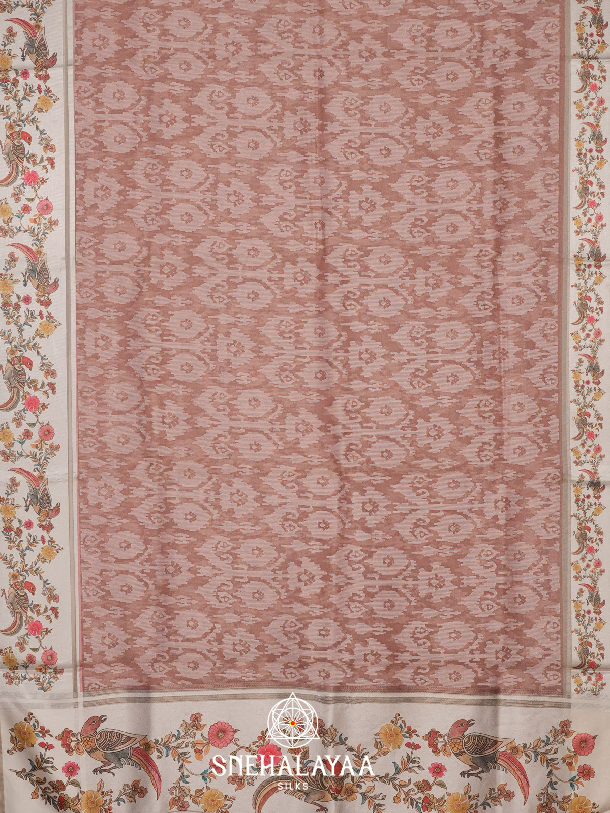 Rose Pink Organza Saree
