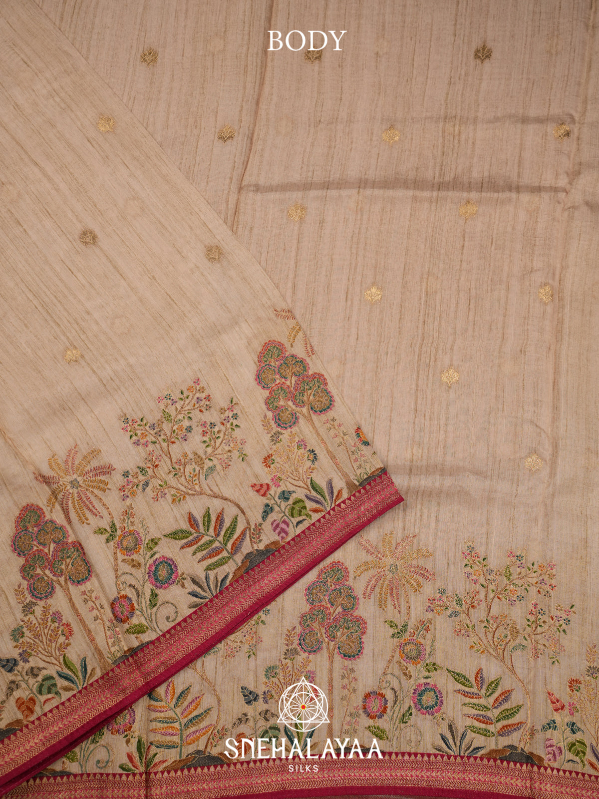 Beige Banaras Saree
