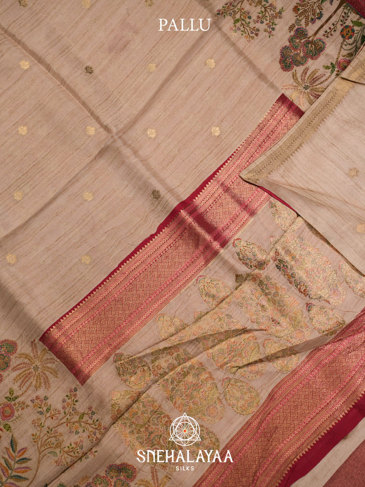 Beige Banaras Saree