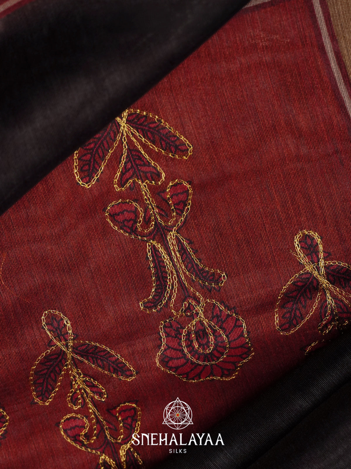 Brown Chanderi Saree