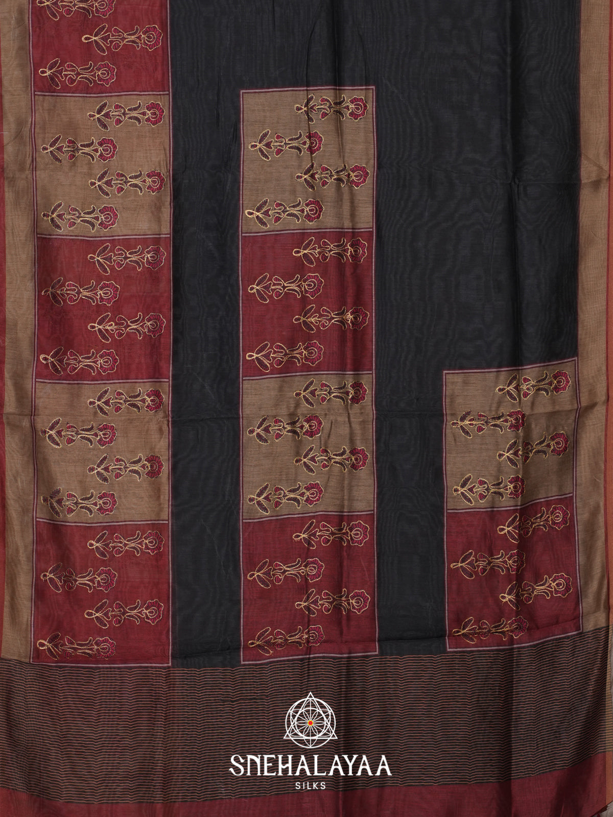 Brown Chanderi Saree