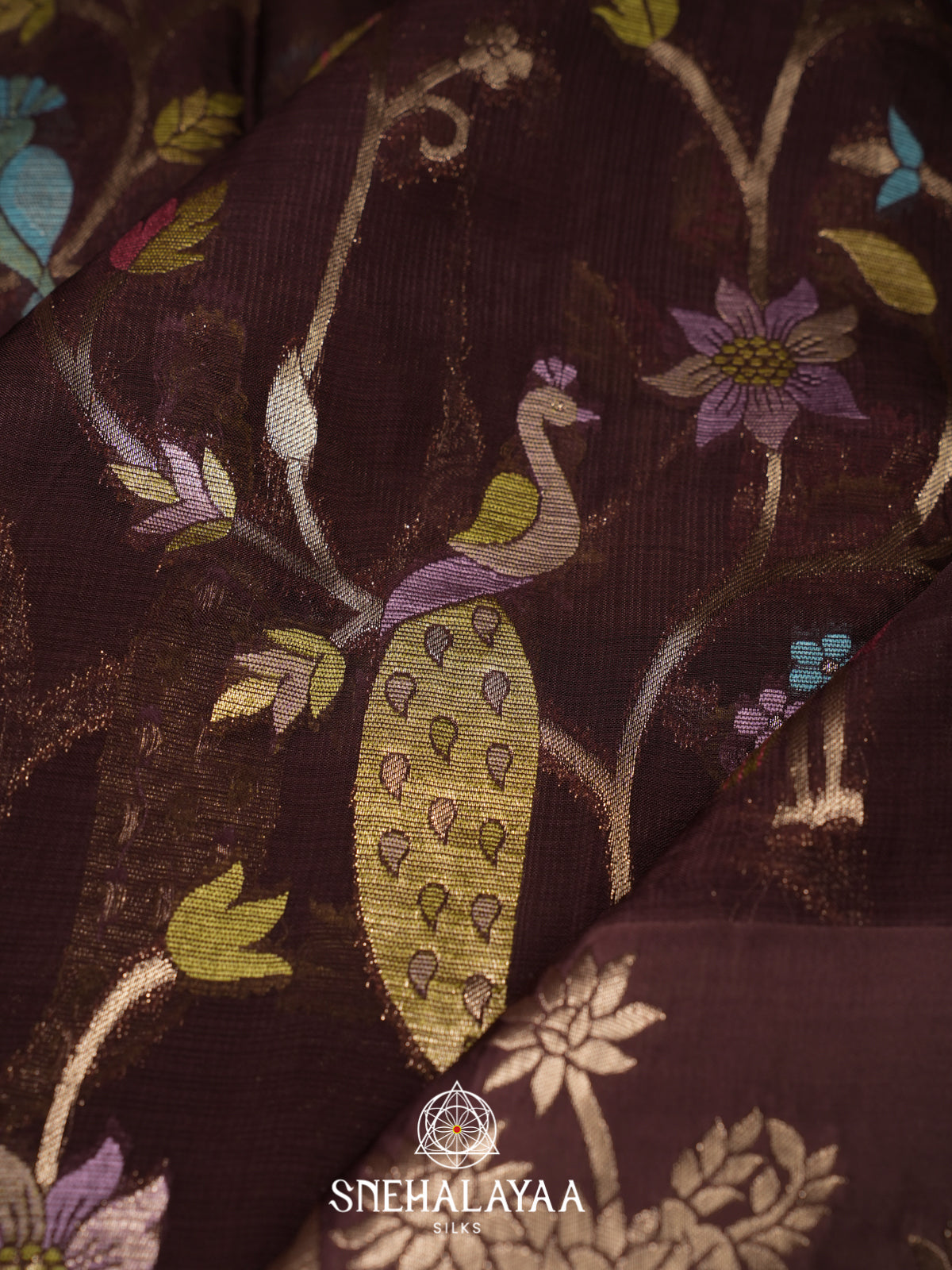 Coffee Brown Kota Saree