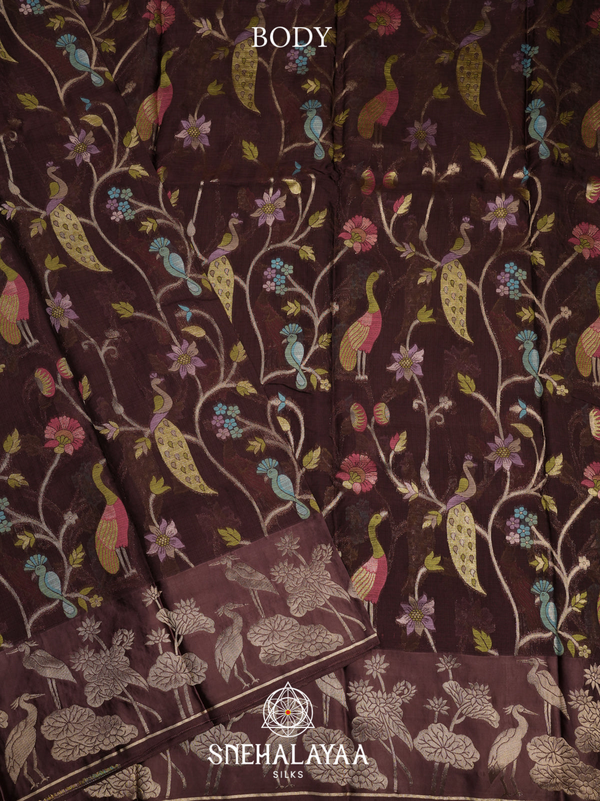 Coffee Brown Kota Saree