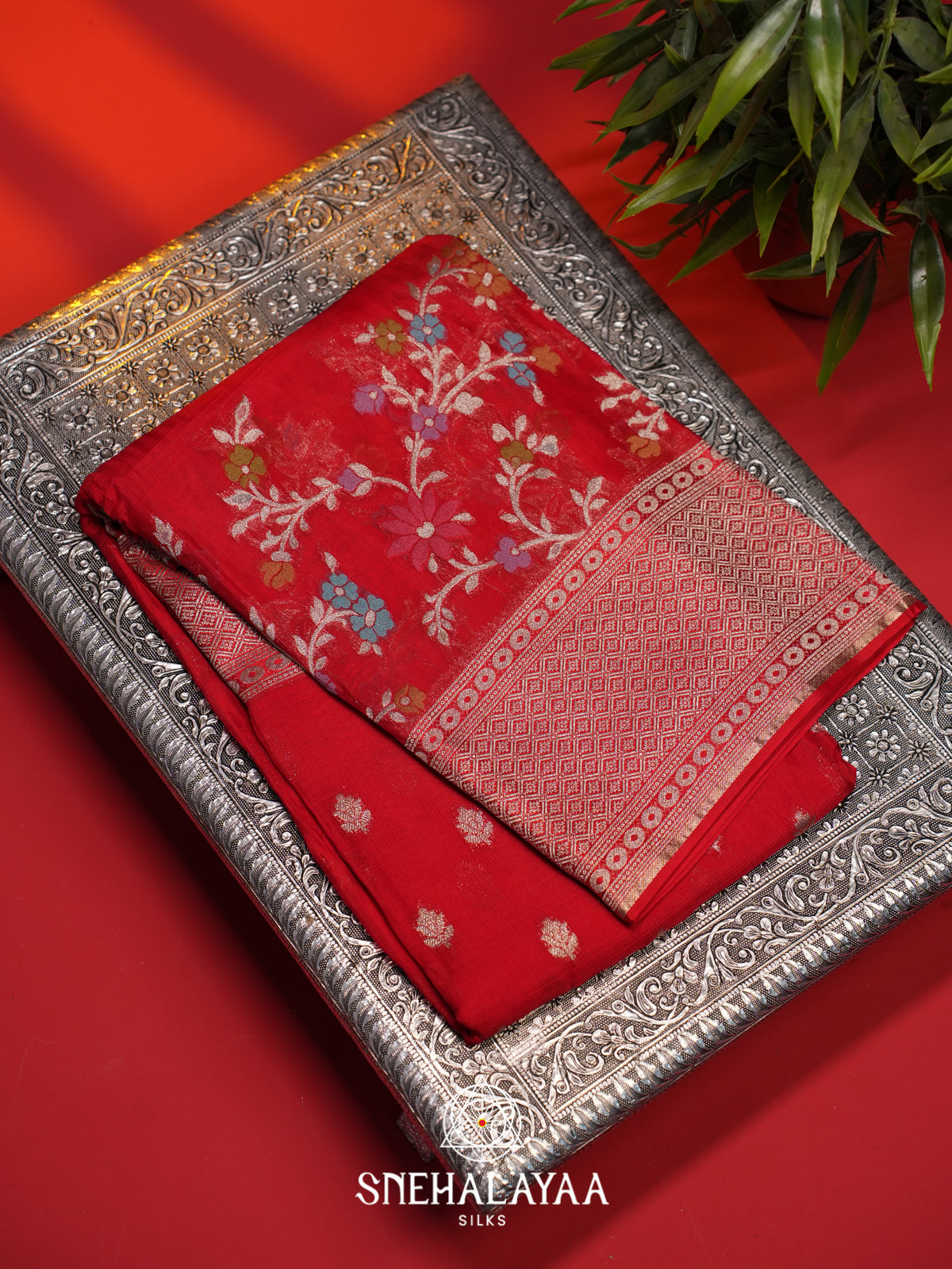 Red  Kota Saree