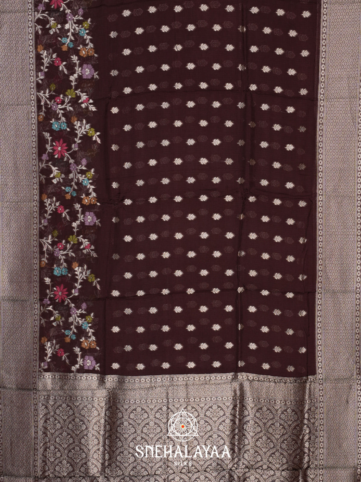 Coffee Brown Kota Saree