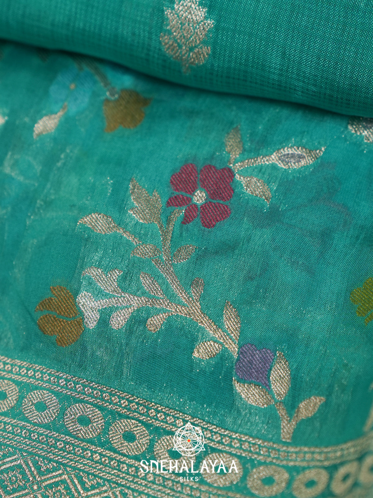 Sea Green Kota Saree