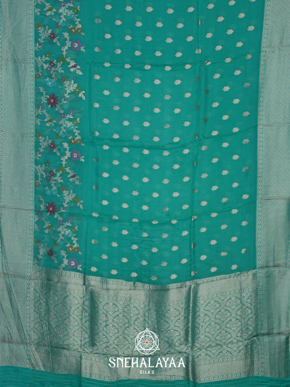 Sea Green Kota Saree