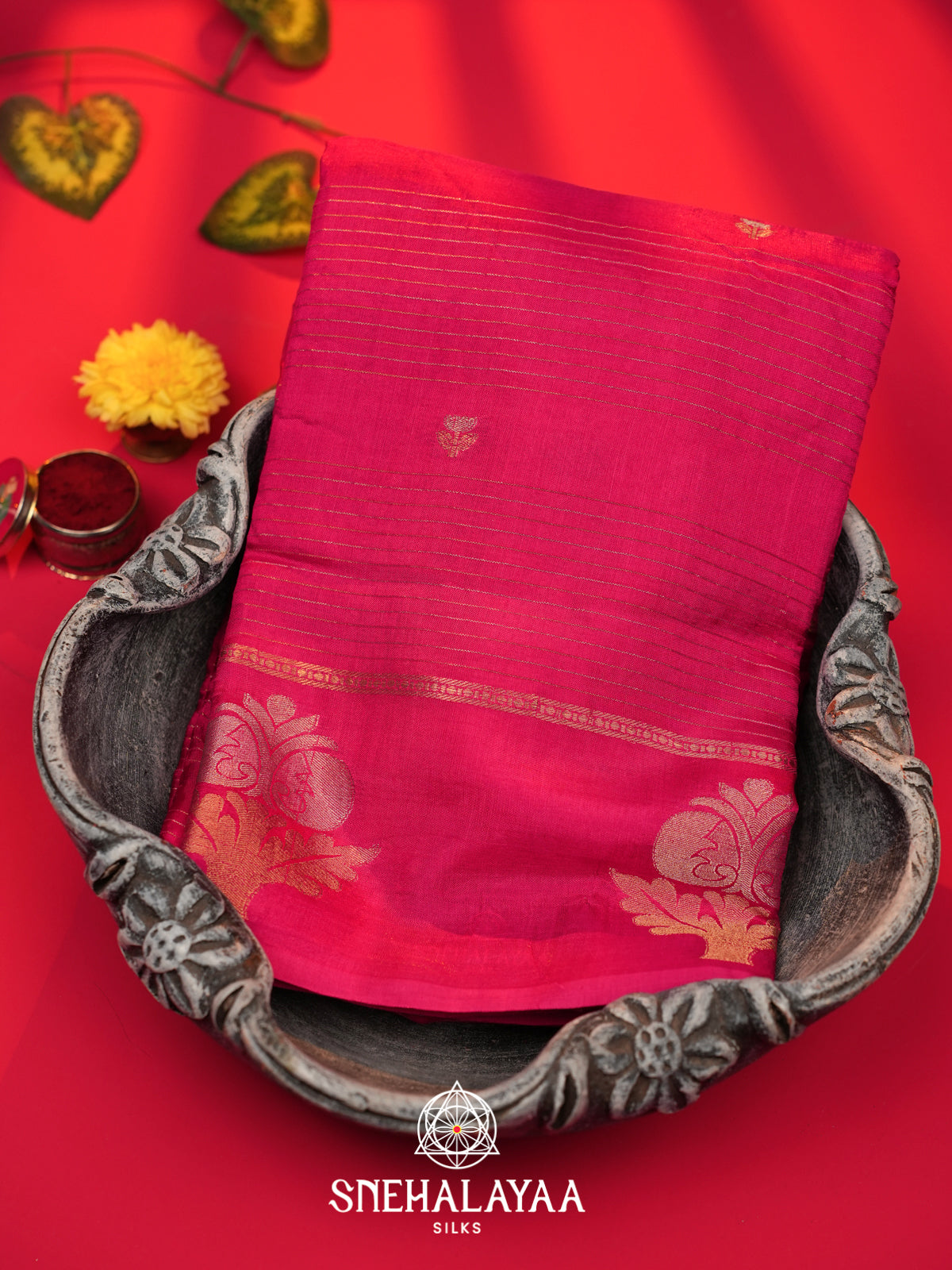 Pink  Banarasi Saree