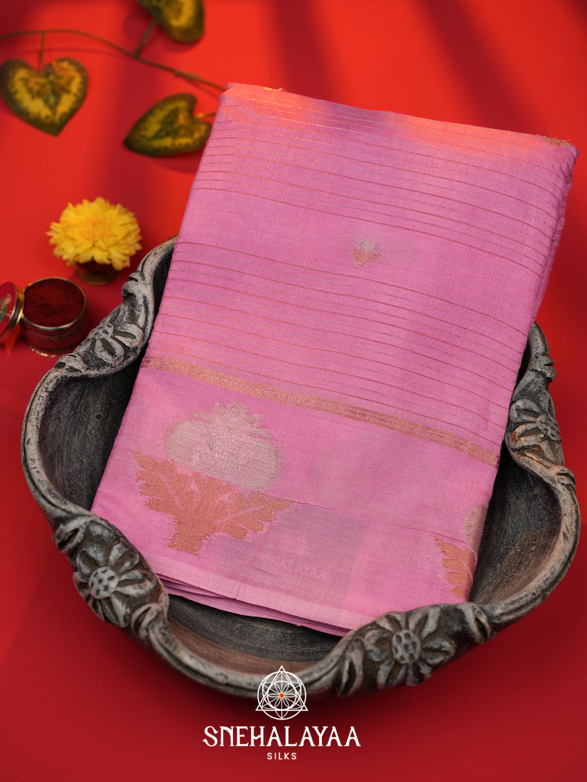 Pink  Banarasi Saree