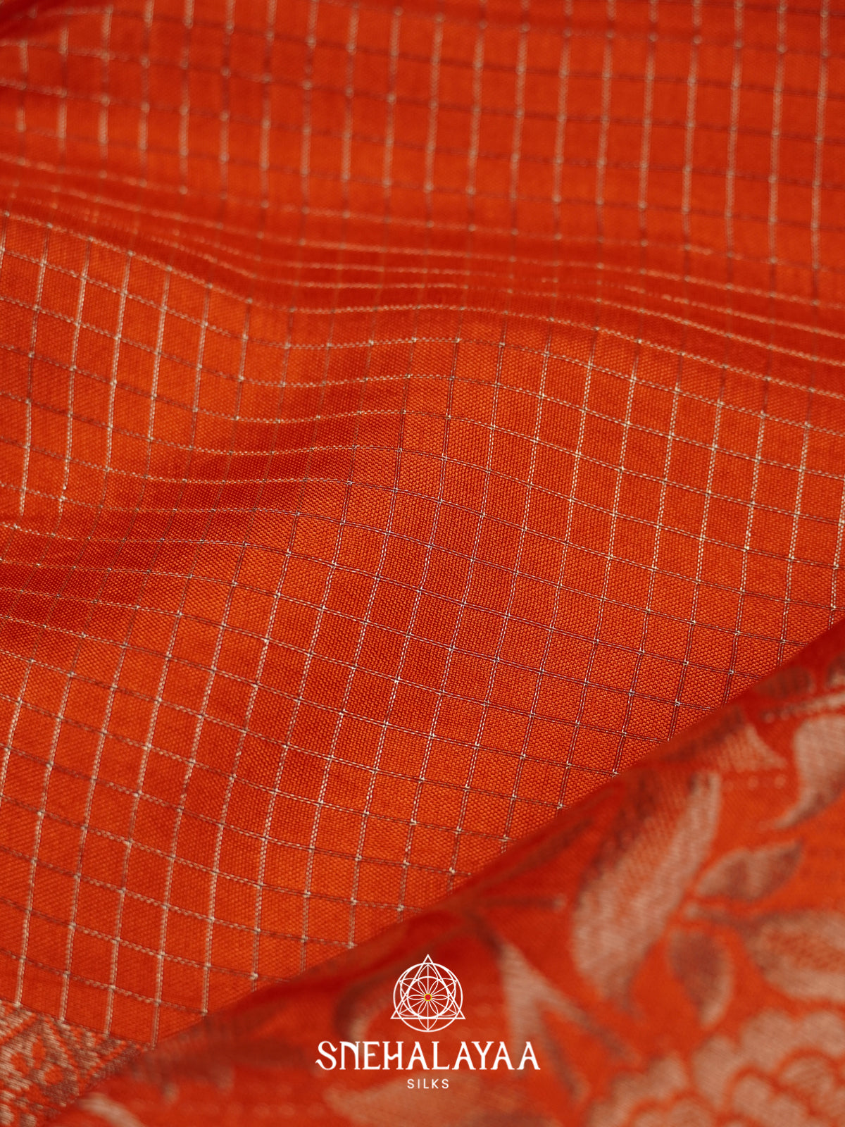 Orange  Banarasi Saree