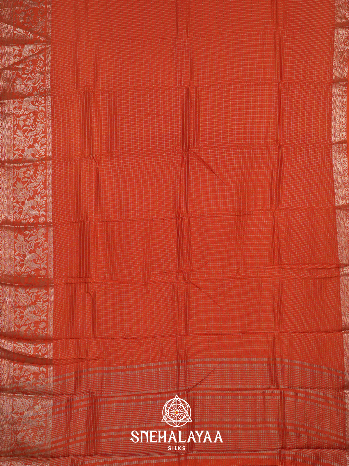 Orange  Banarasi Saree