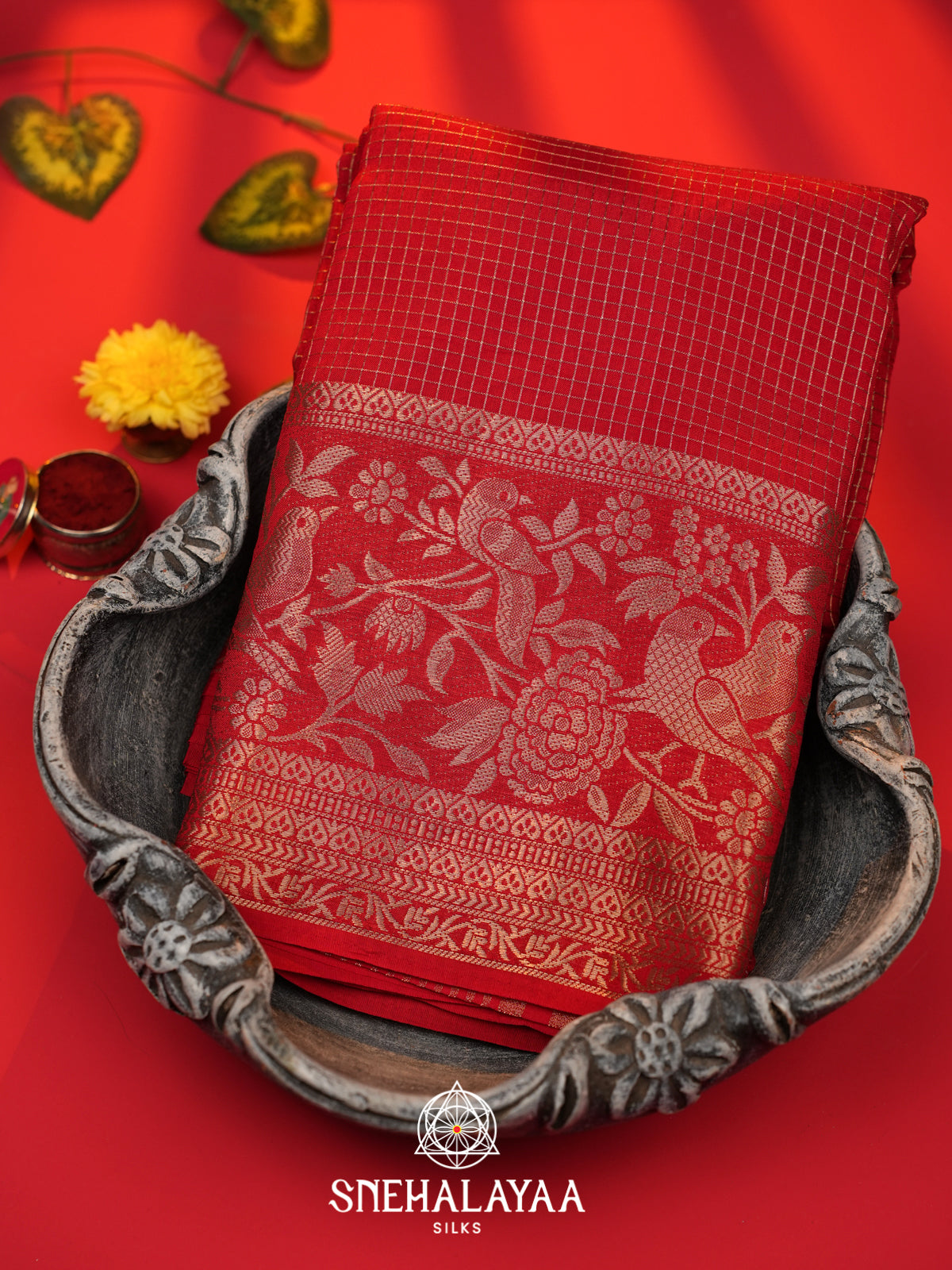 Red  Banarasi Saree