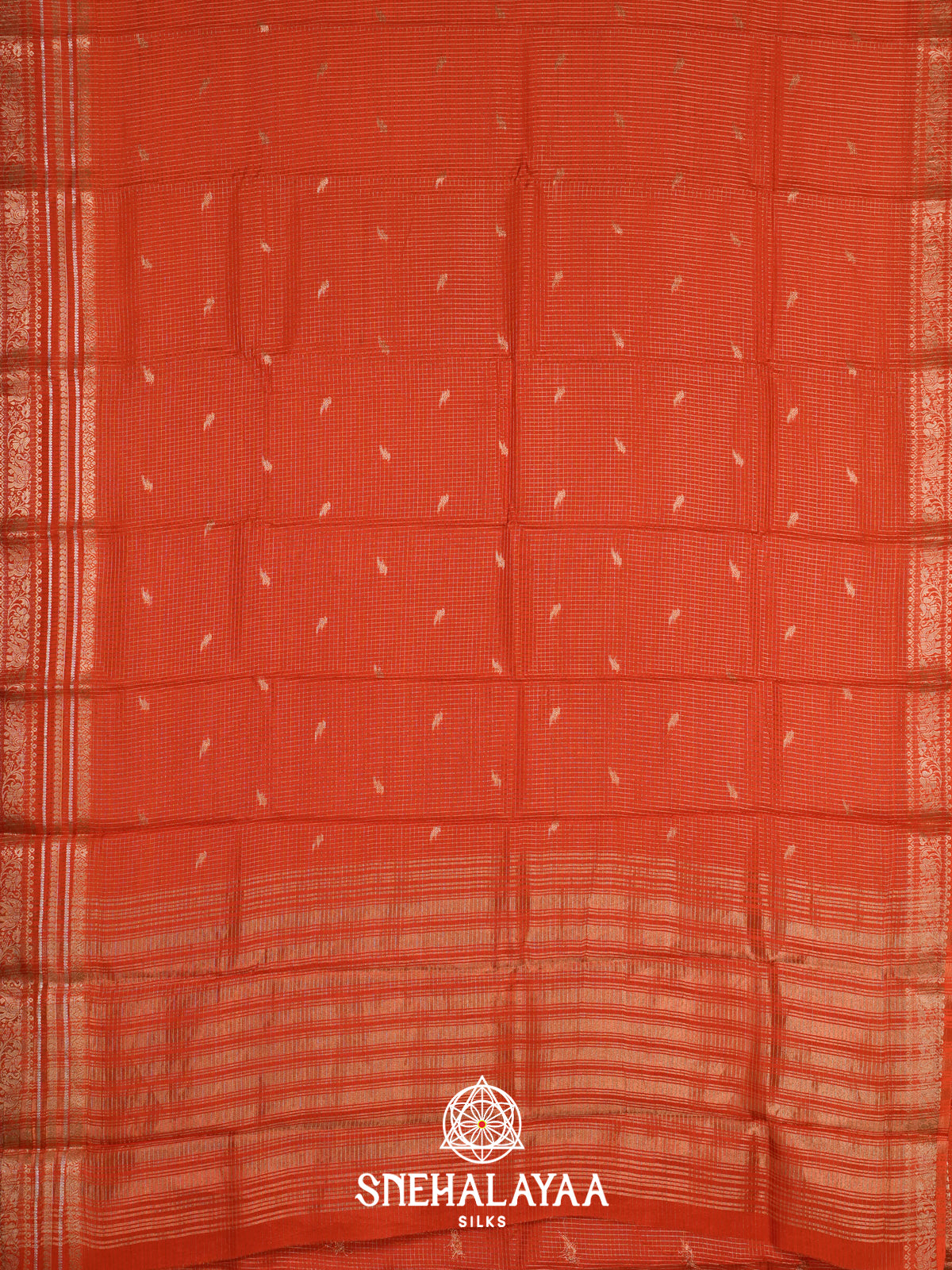 Orange  Banarasi Saree