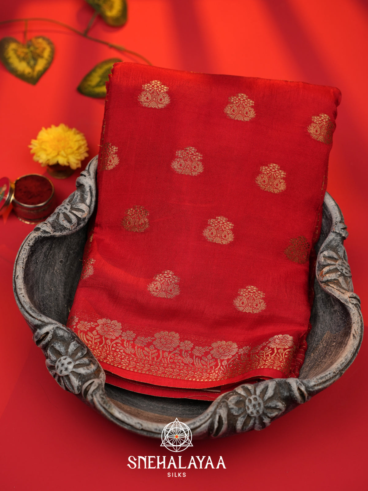 Red  Banarasi Saree