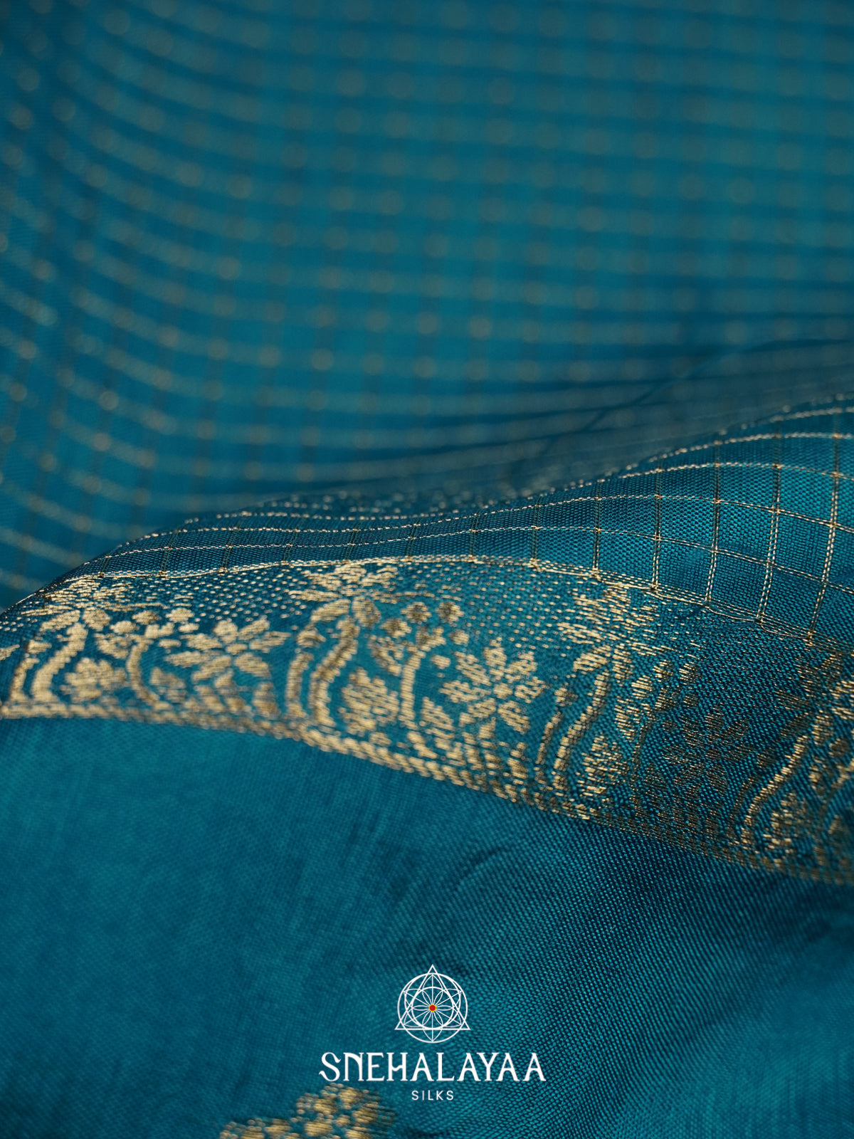 Peacock Blue  Banarasi Saree