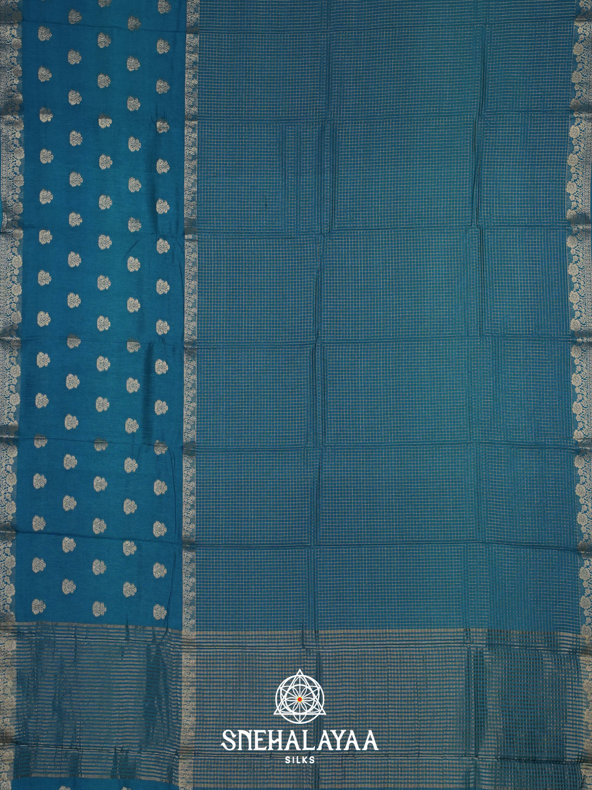 Peacock Blue  Banarasi Saree