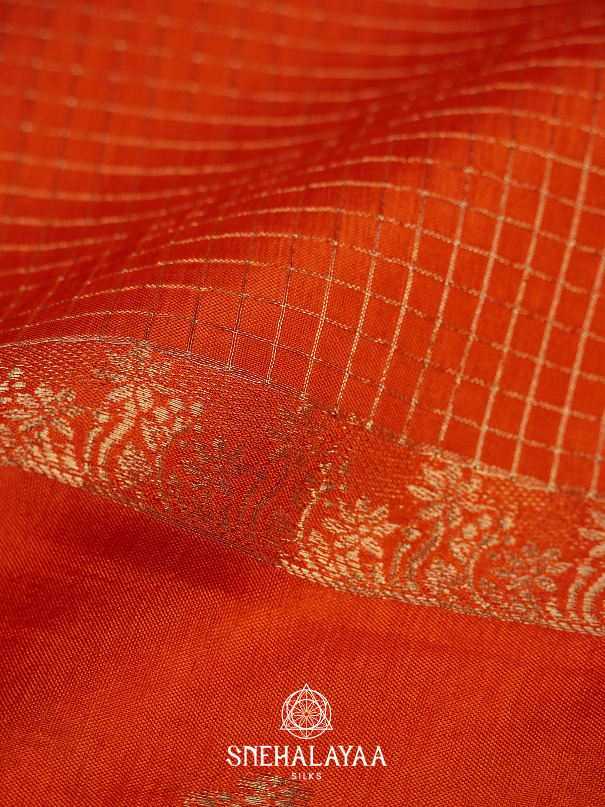 Orange  Banarasi Saree