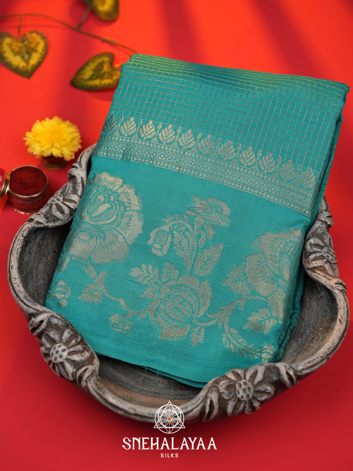 Sea Green  Banarasi Saree