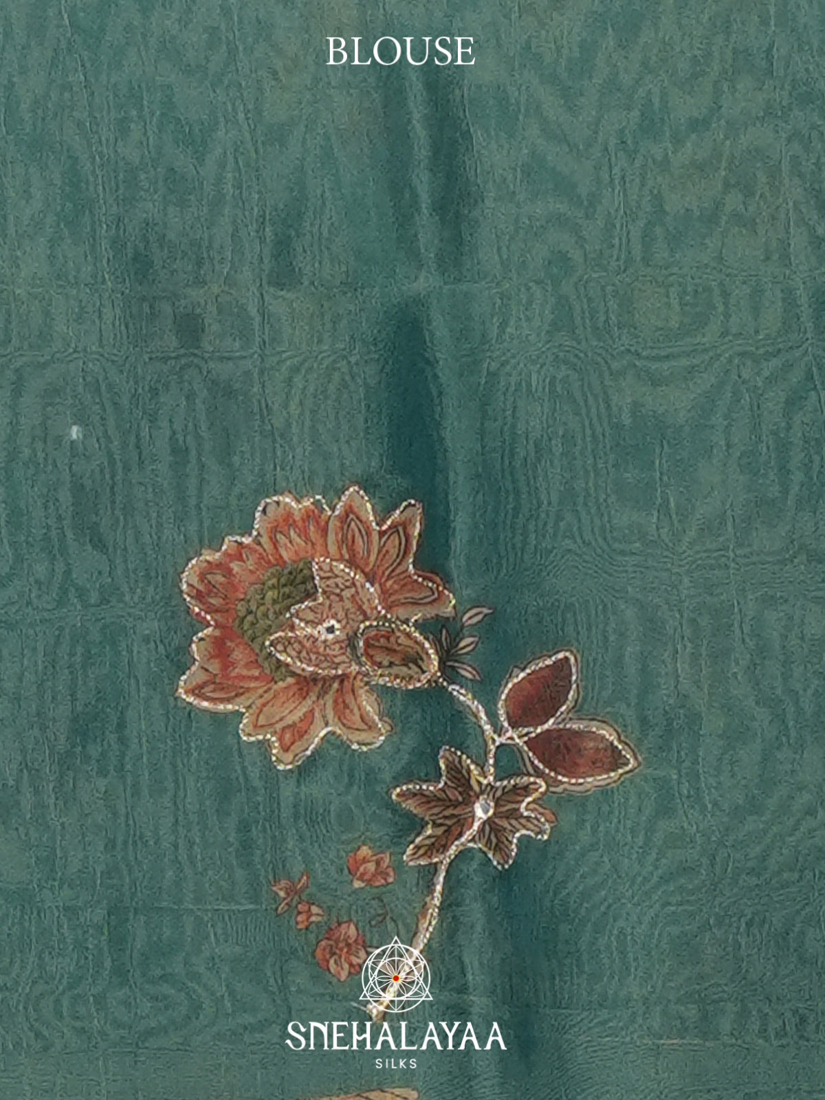 Peacock Blue Tissue Saree