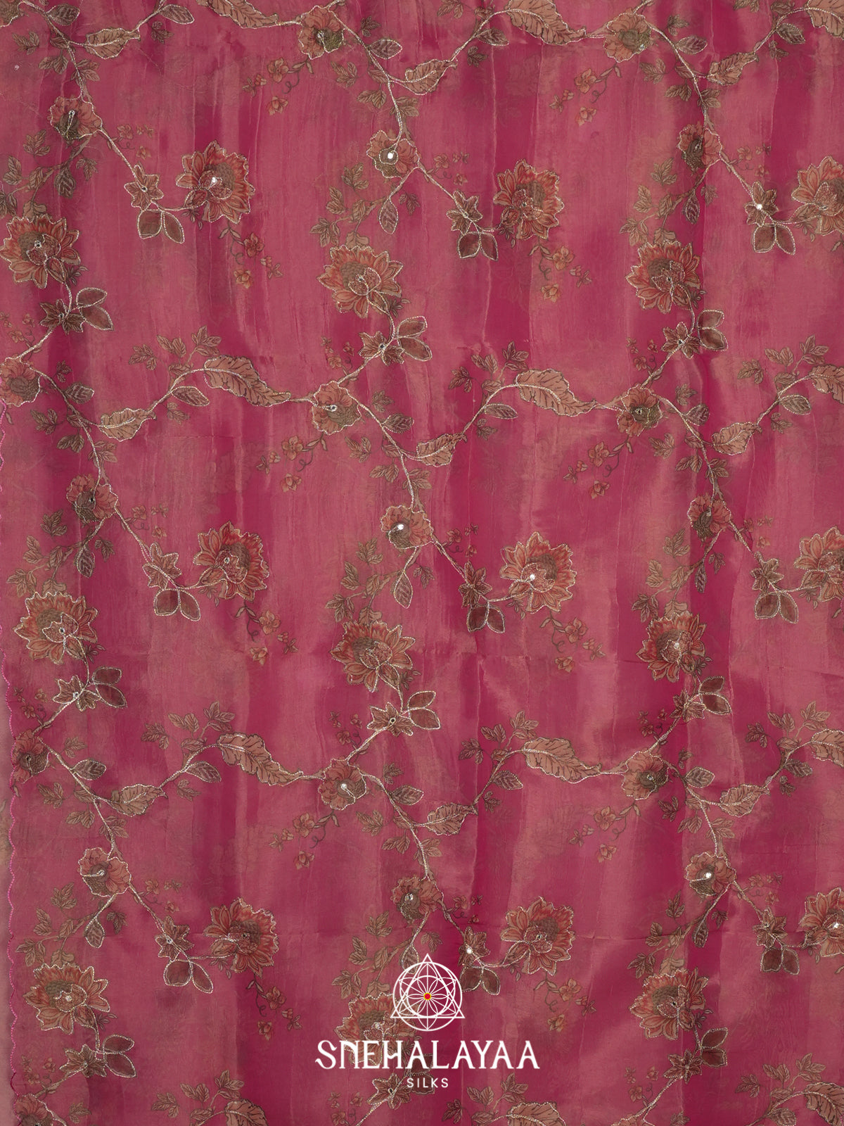 Pink Tissue Saree