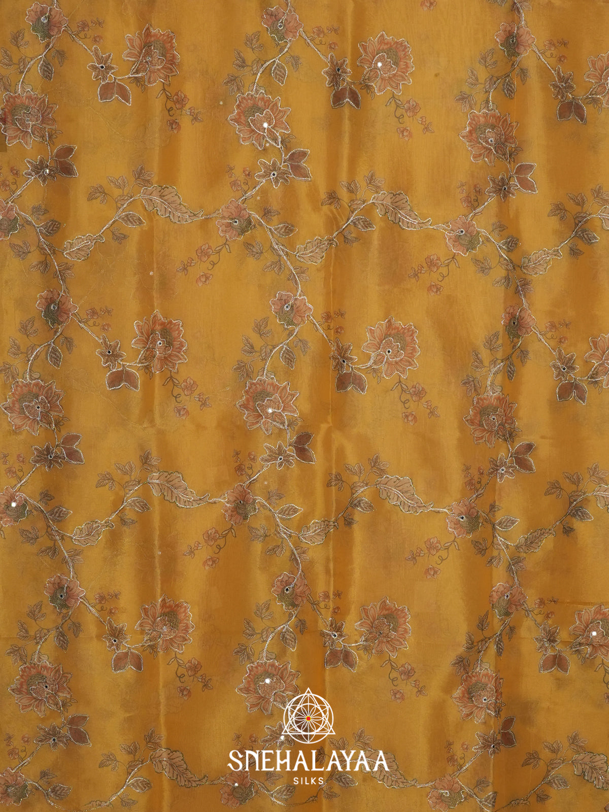 Yellow  Tissue Saree
