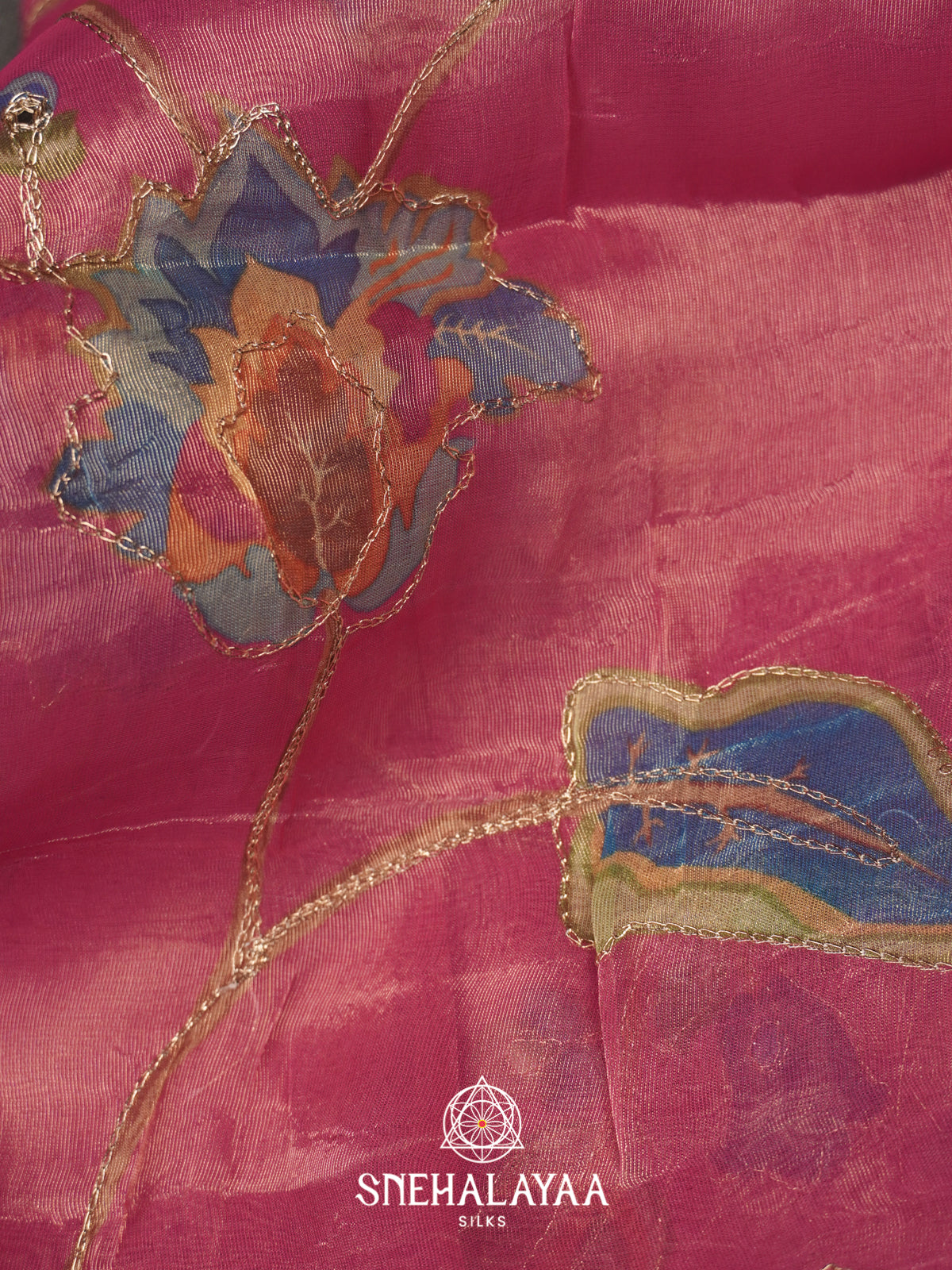 Pink Tissue Saree