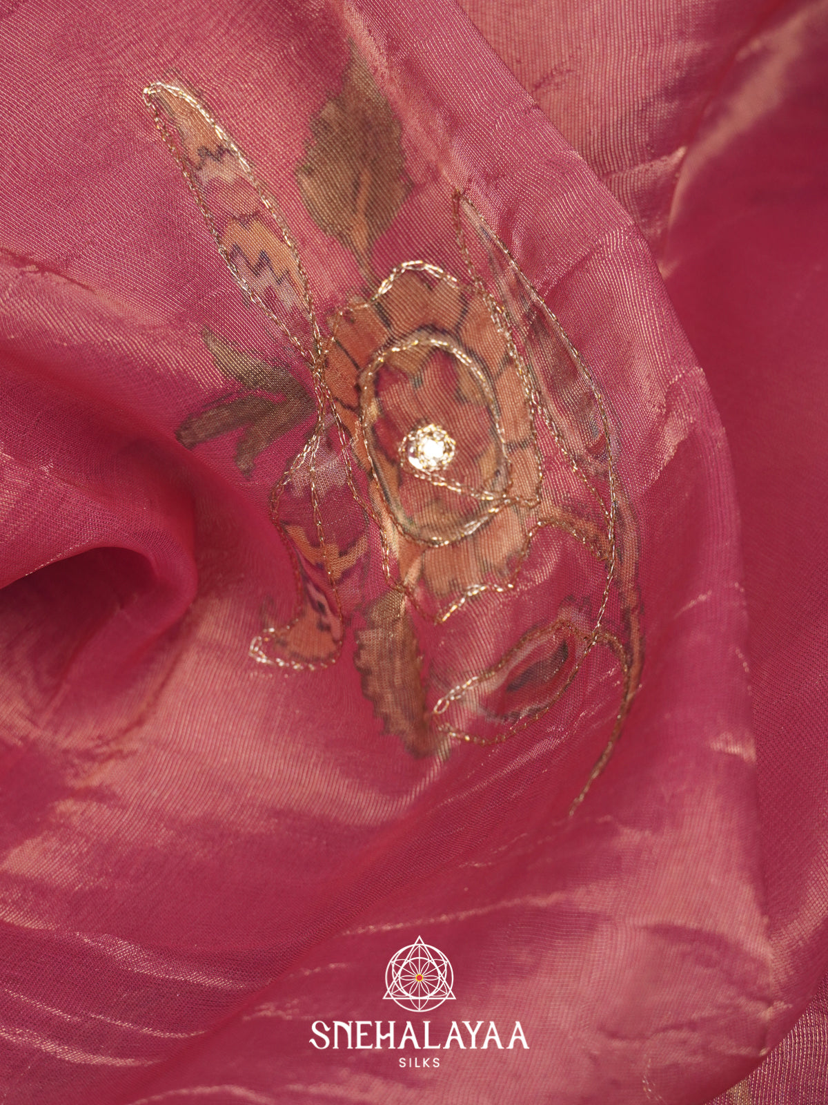 Pink Tissue Saree