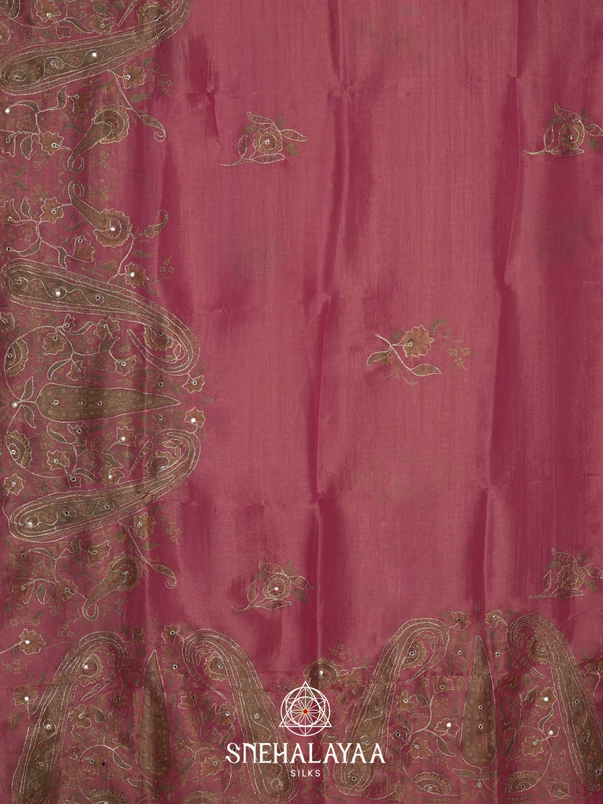 Pink Tissue Saree