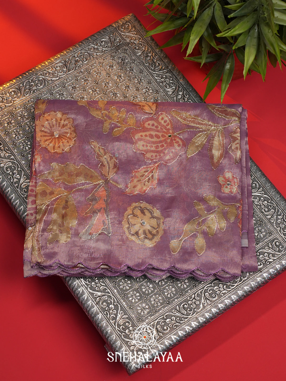 Lavender  Tissue Saree