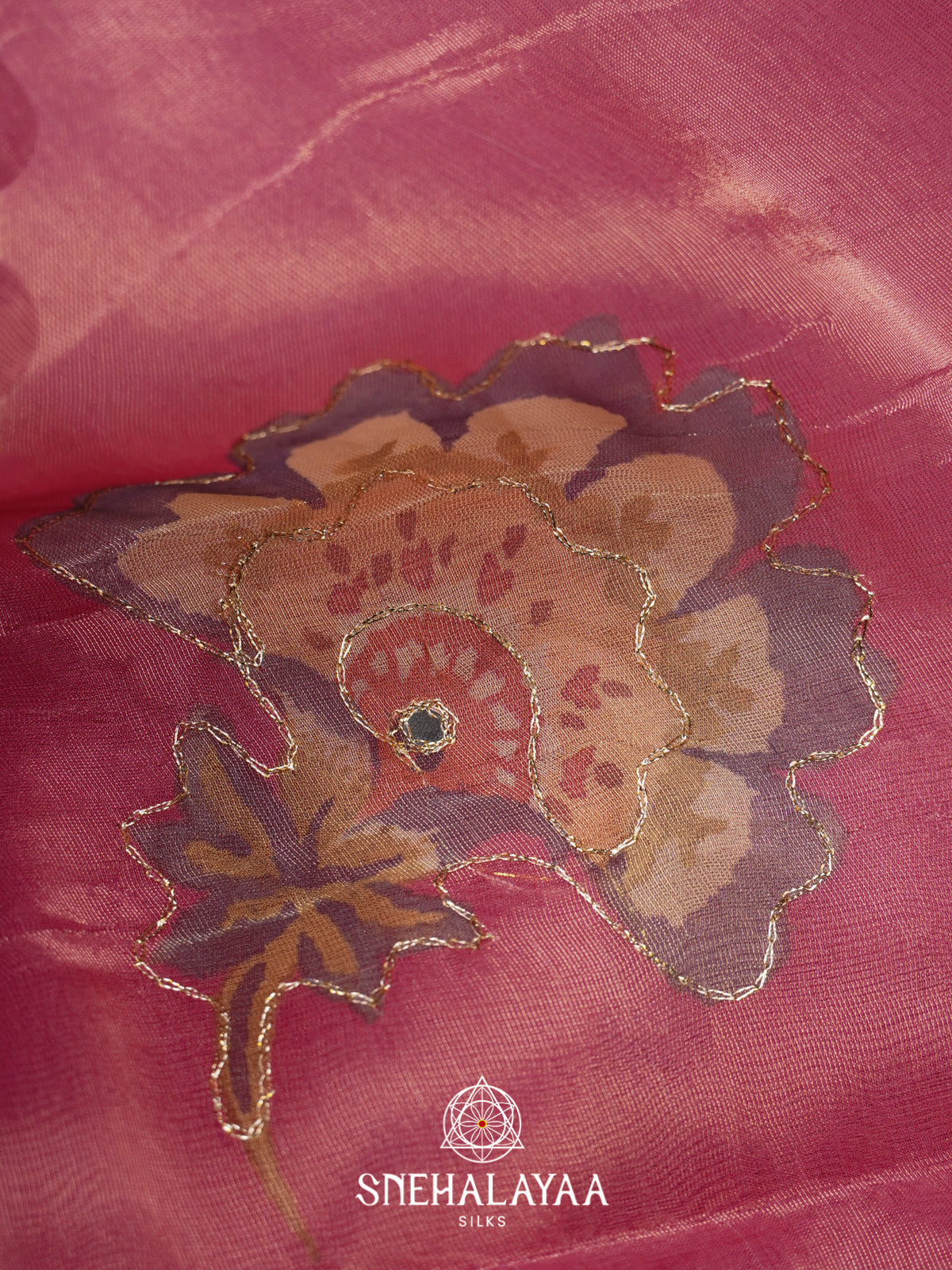 Pink Tissue Saree