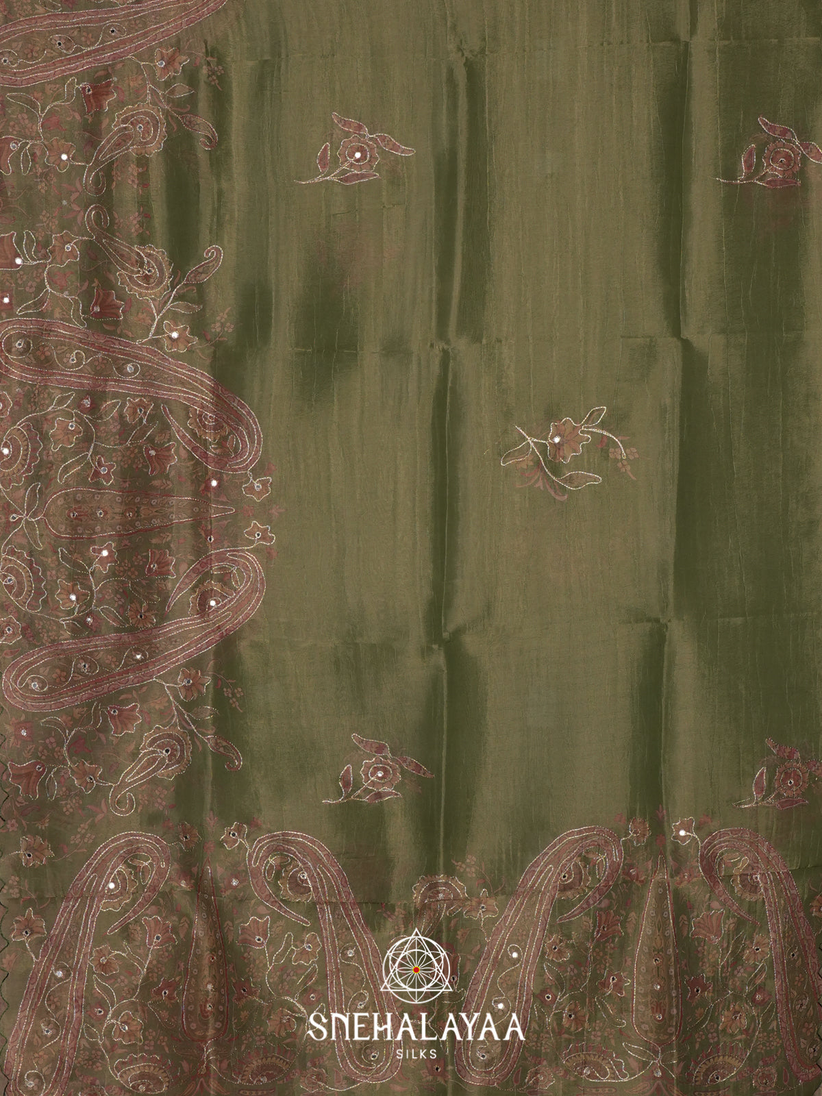 Green Tissue Saree