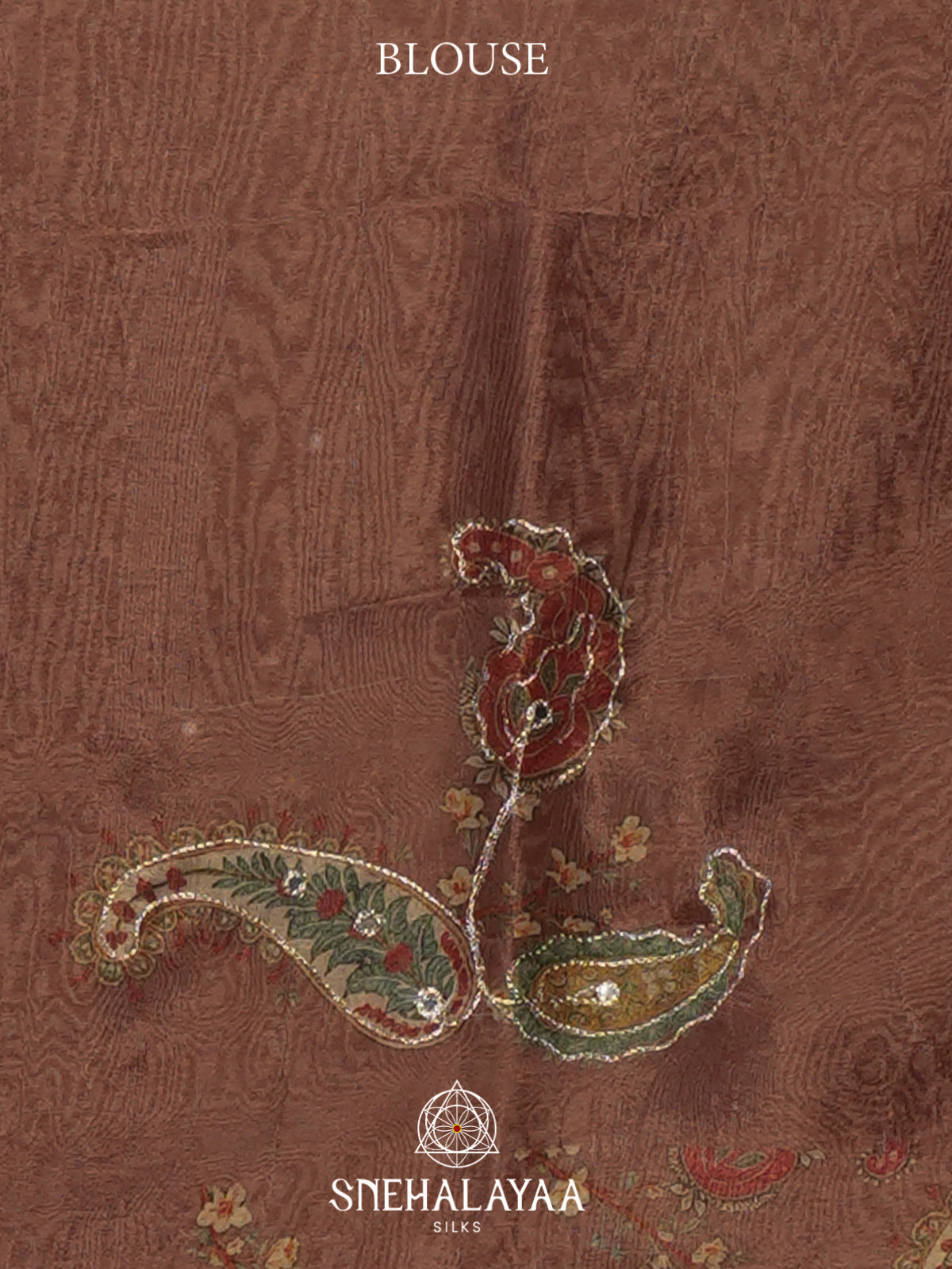 Brown Tissue Saree