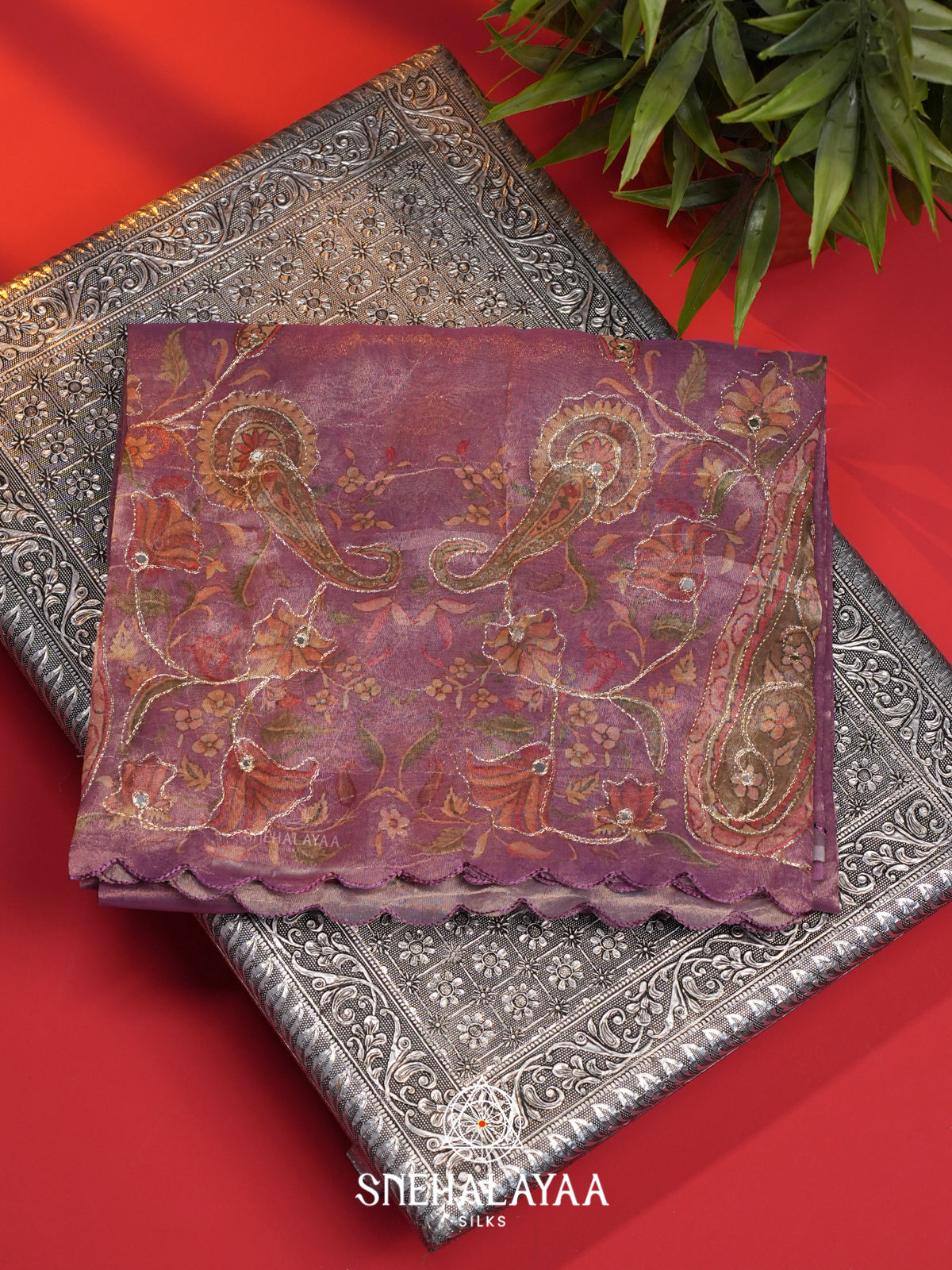 Lavender  Tissue Saree