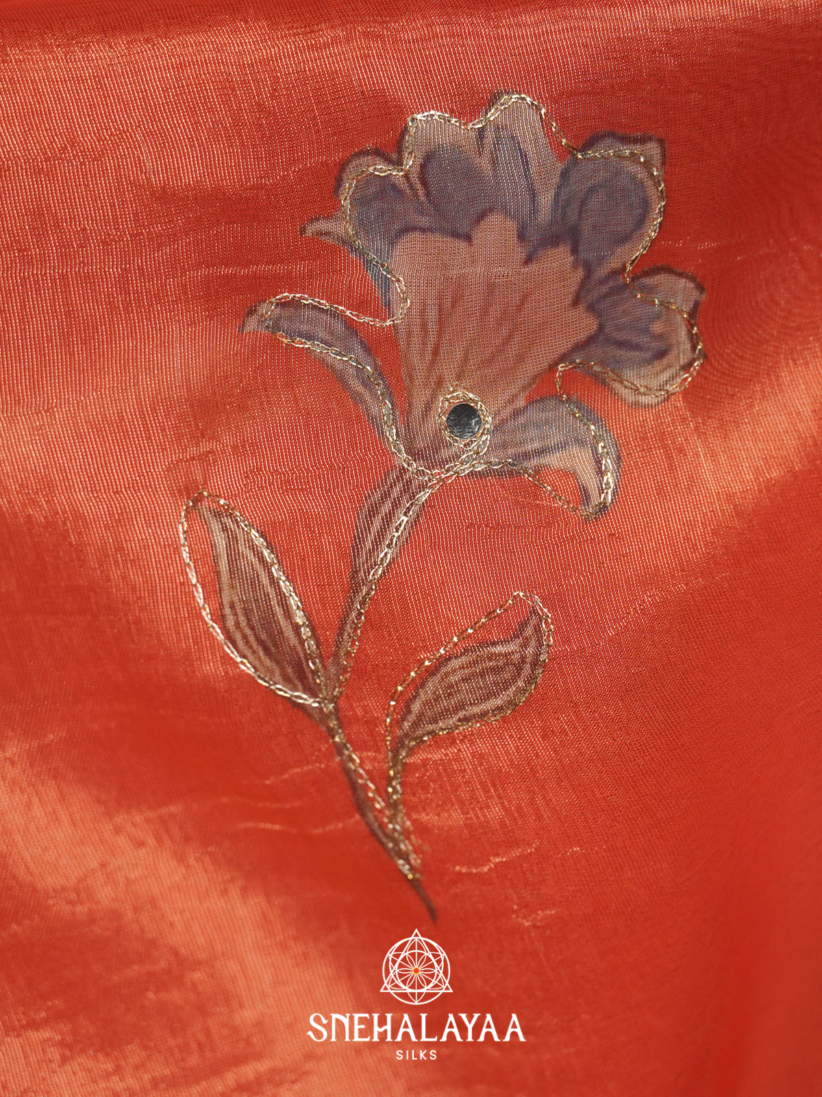 Red Tissue Saree