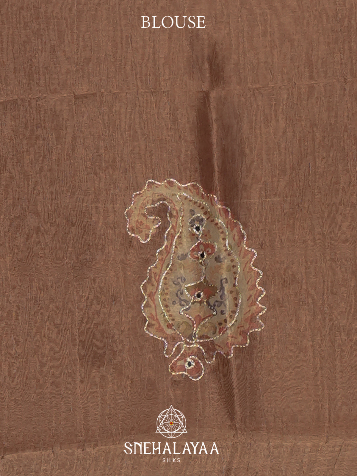 Brown Tissue Saree