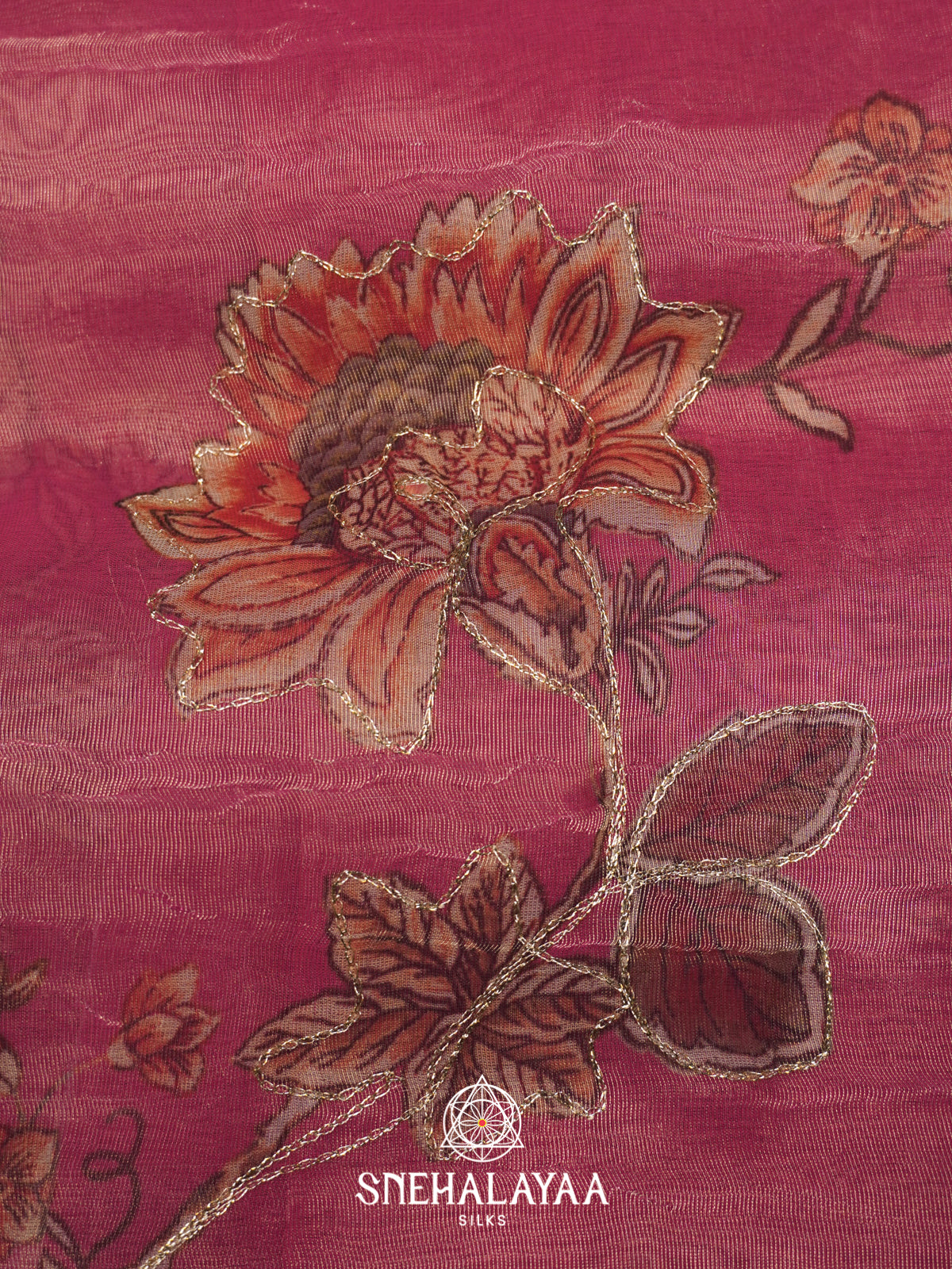Pink Tissue Saree