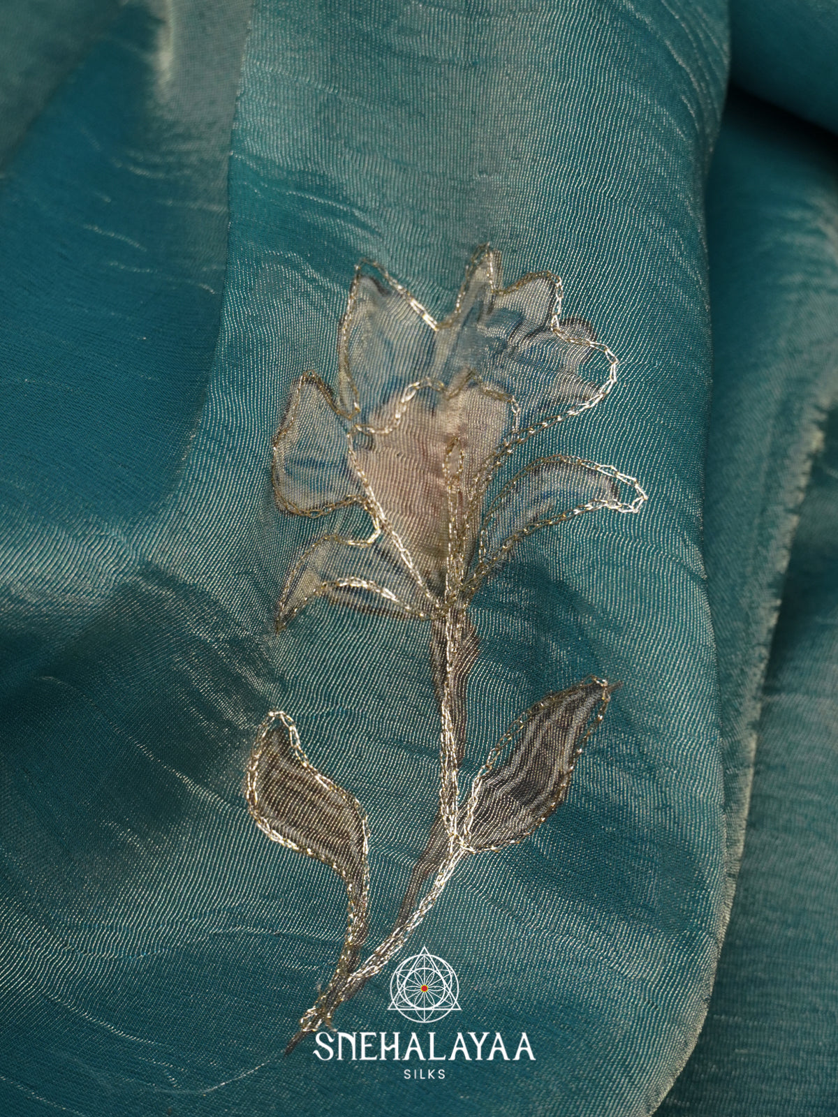 Sea Green Tissue Saree