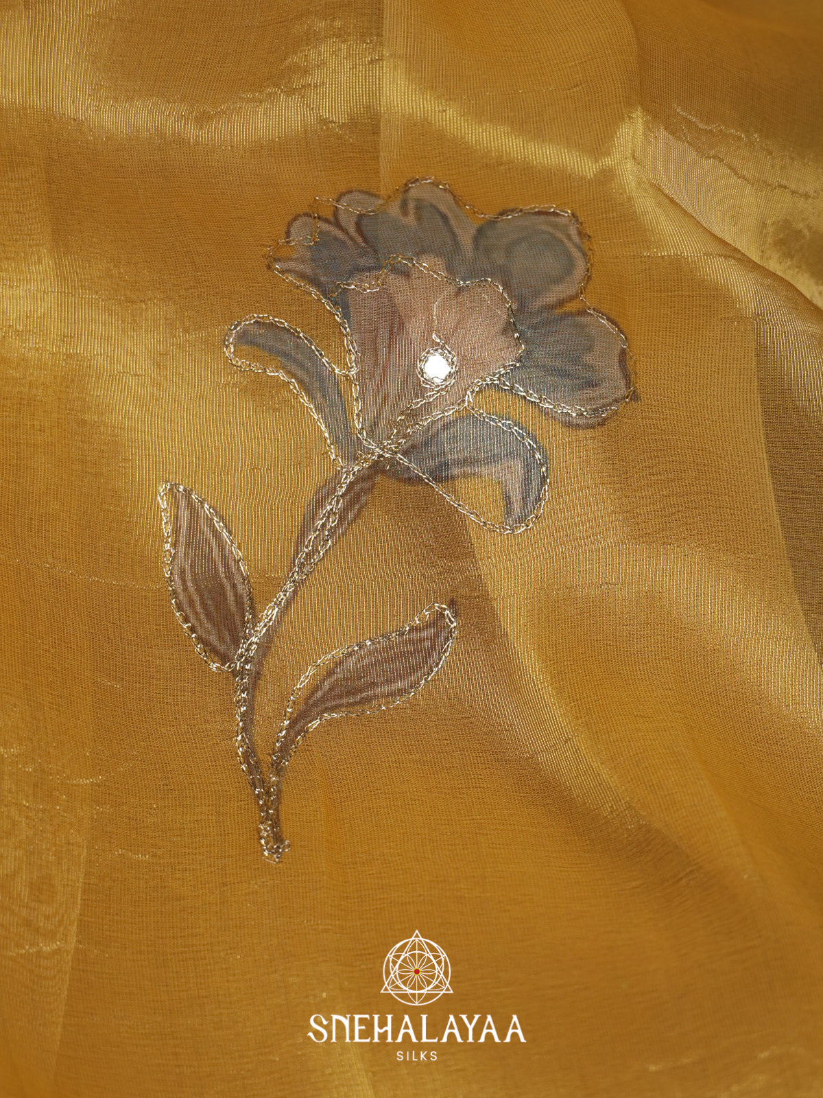 Yellow  Tissue Saree