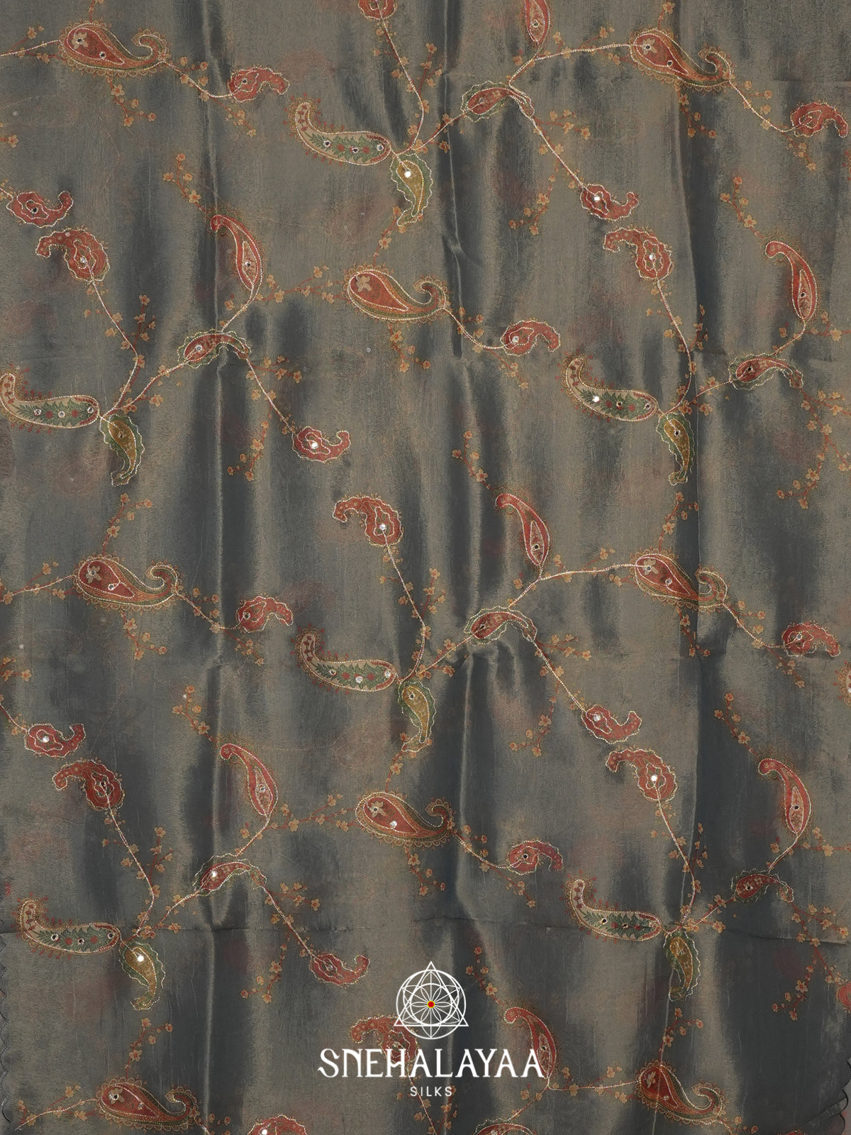 Grey Tissue Saree